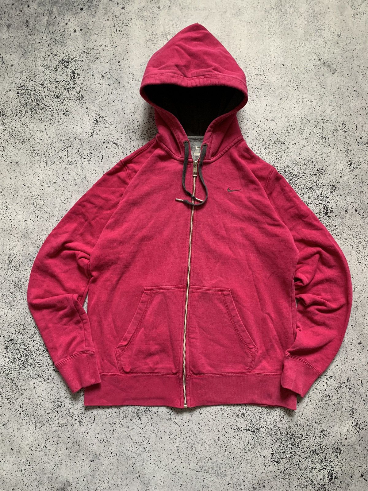Nike × Vintage Vintage Nike Zip Hoodie Y2K Boxy Fit Mini Swoosh USA Size US S / EU 44-46 / 1 - 2 Thumbnail