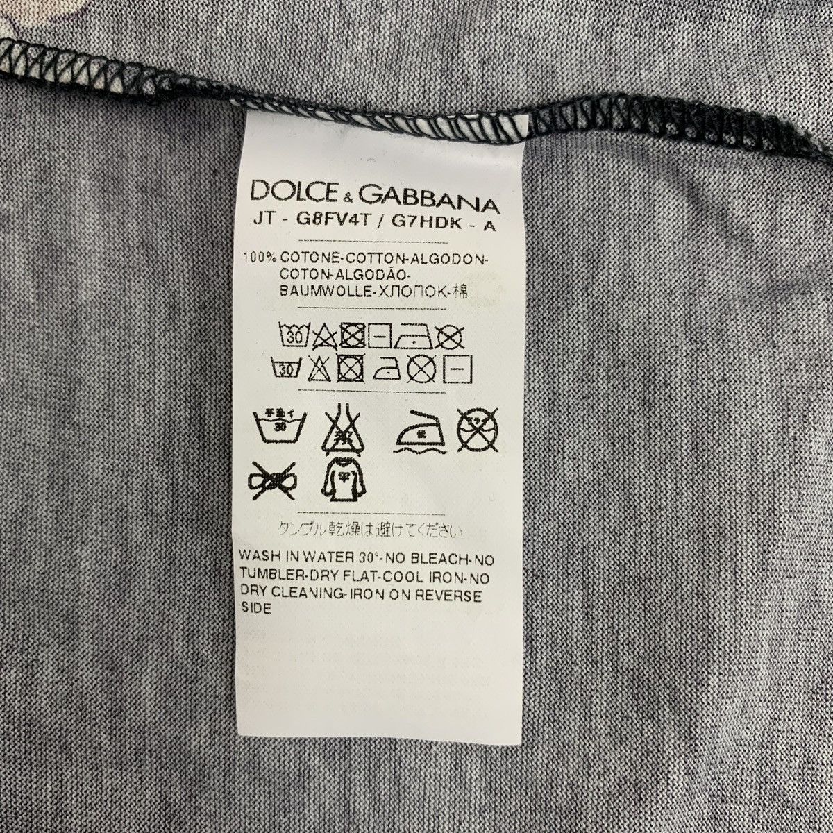 Dolce & Gabbana Dolce & Gabbana Navy Blue Dragon Print Short Sleeve K26WX Size US XS / EU 42 / 0 - 7 Thumbnail