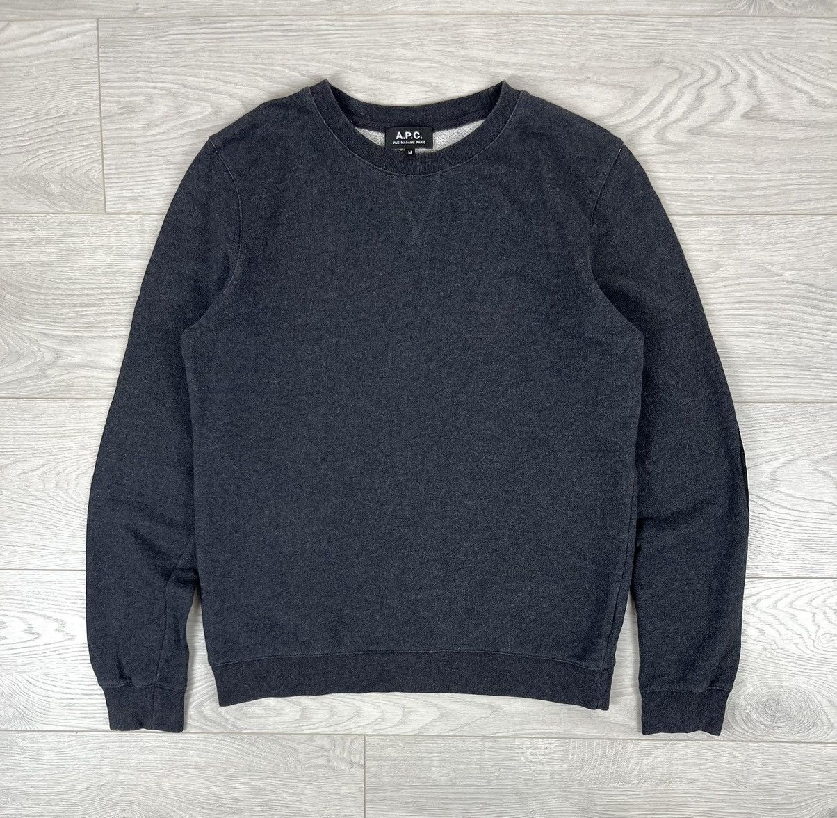 A.P.C. × Designer A.P.C. Basic Grey Crew Neck Sweatshirt Size US M / EU 48-50 / 2 - 1 Thumbnail