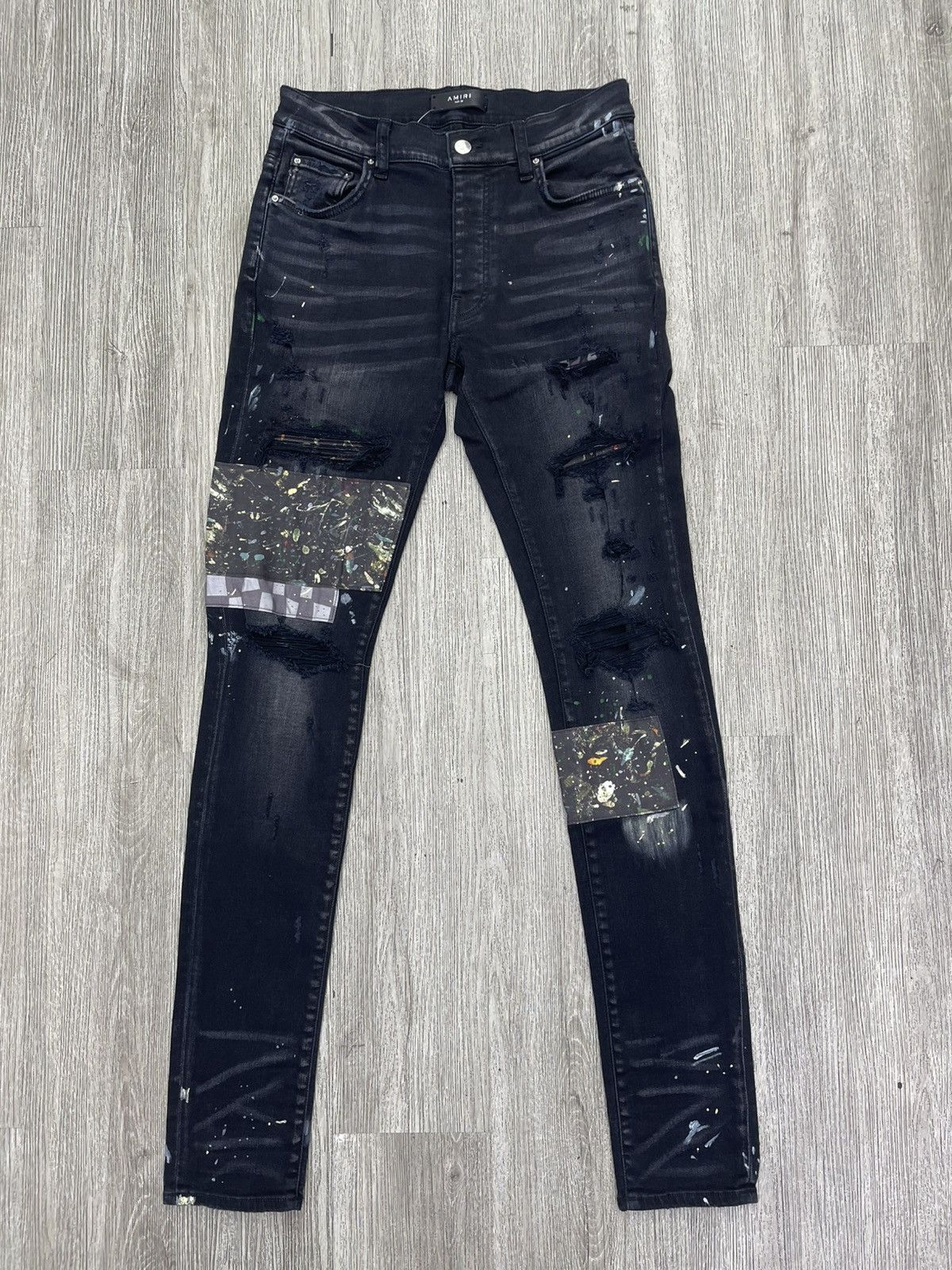 Amiri Amiri Art patch black jeans Size US 30 / EU 46 - 1 Thumbnail