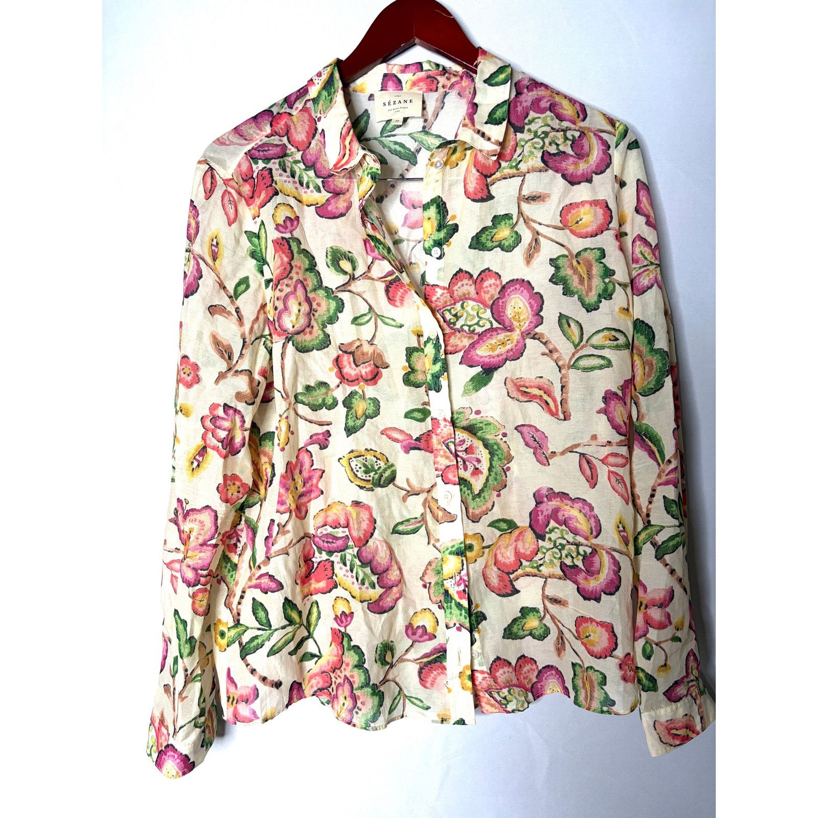 Sezane Sezane Pierro in Aria Floral print button down blouse 40 8 Size M / US 6-8 / IT 42-44 - 2 Thumbnail