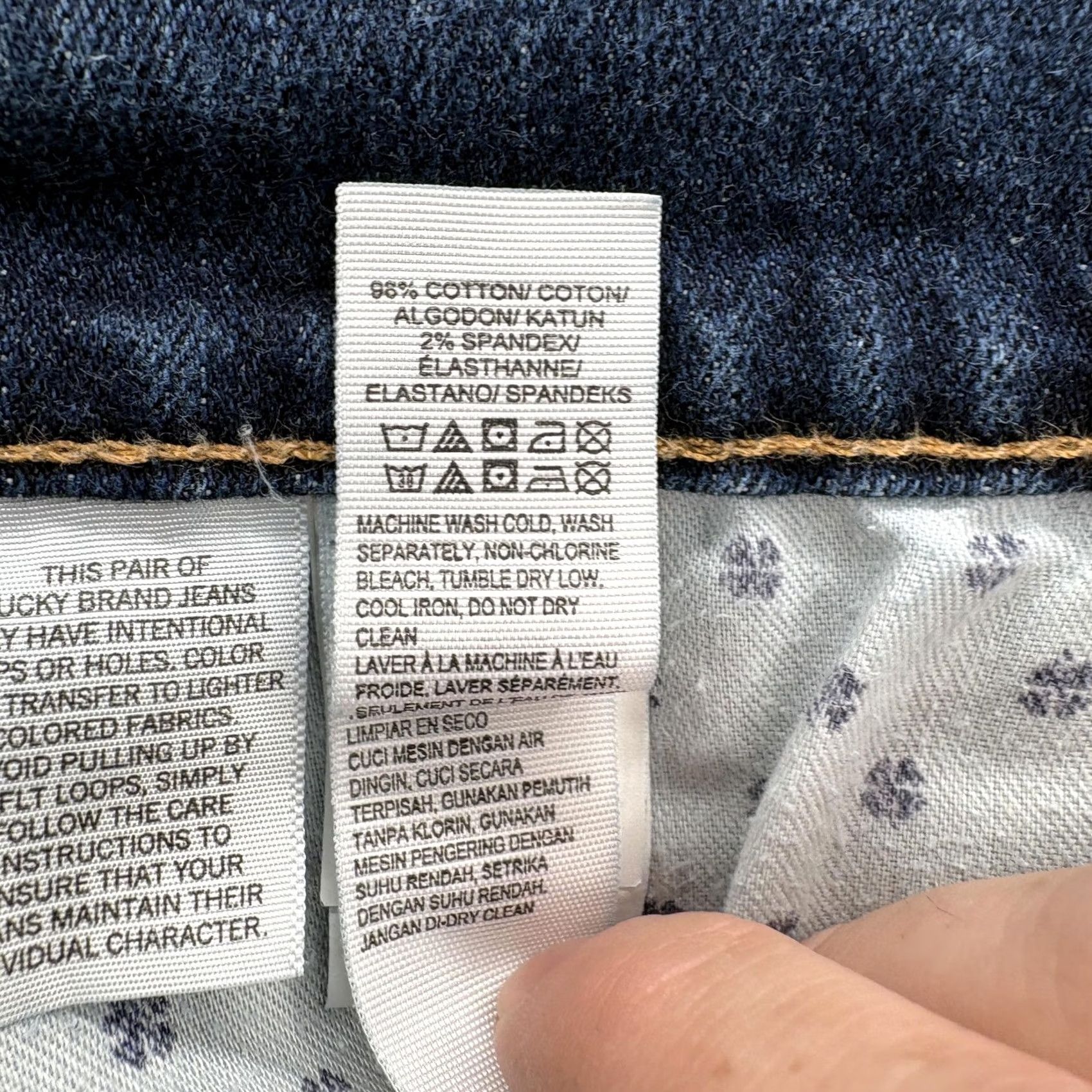 Lucky Brand Lucky Brand 181 Relaxed Straight Jeans Mens 44x34 Blue Medium Wash Stretch Denim Size US 44 / EU 60 - 5 Thumbnail