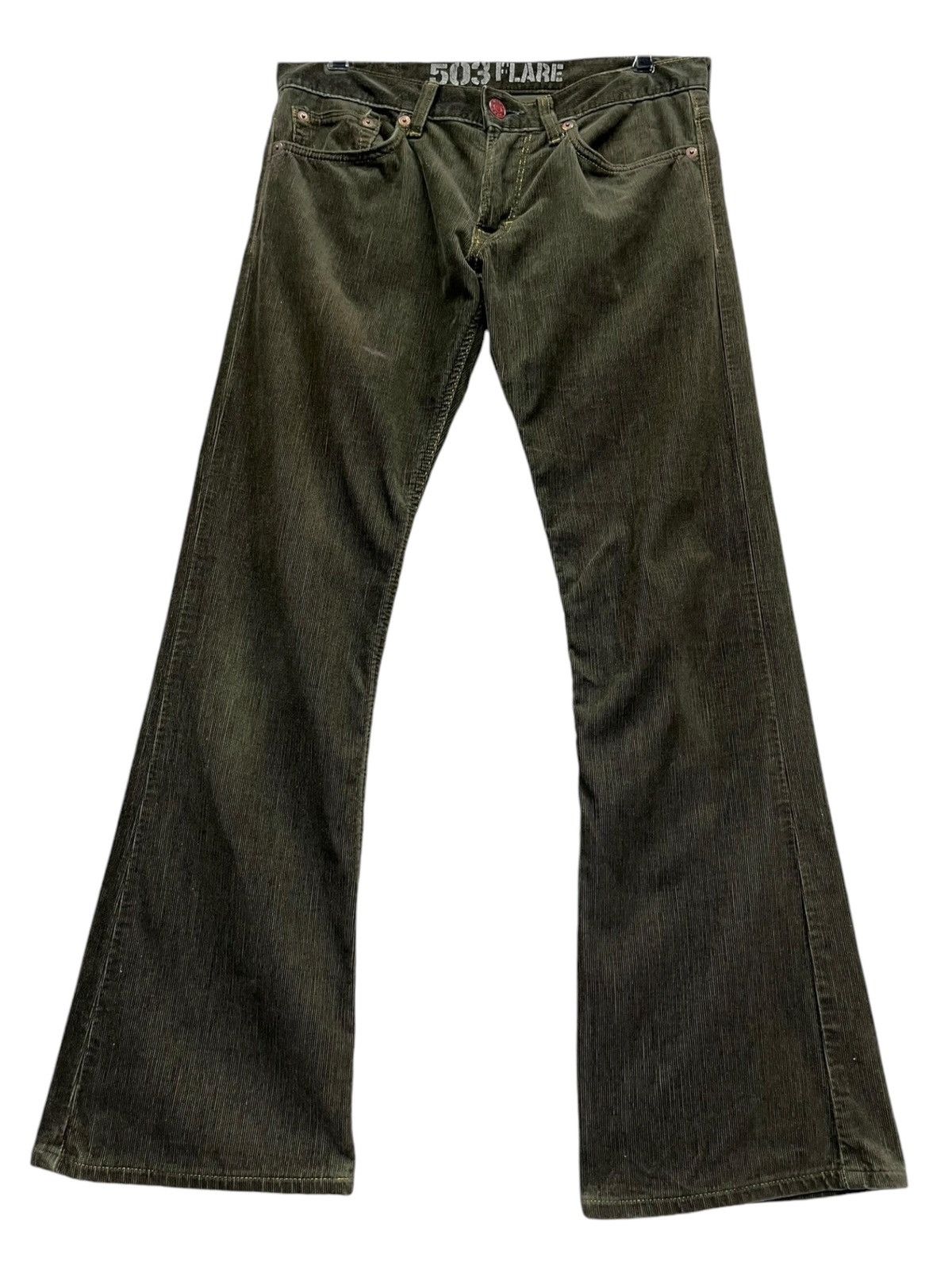 Edwin VERY RARE🔥VINTAGE CORDUROY EDWIN 503 FLARE MADE IN JAPAN💥 Size US 32 / EU 48 - 3 Thumbnail