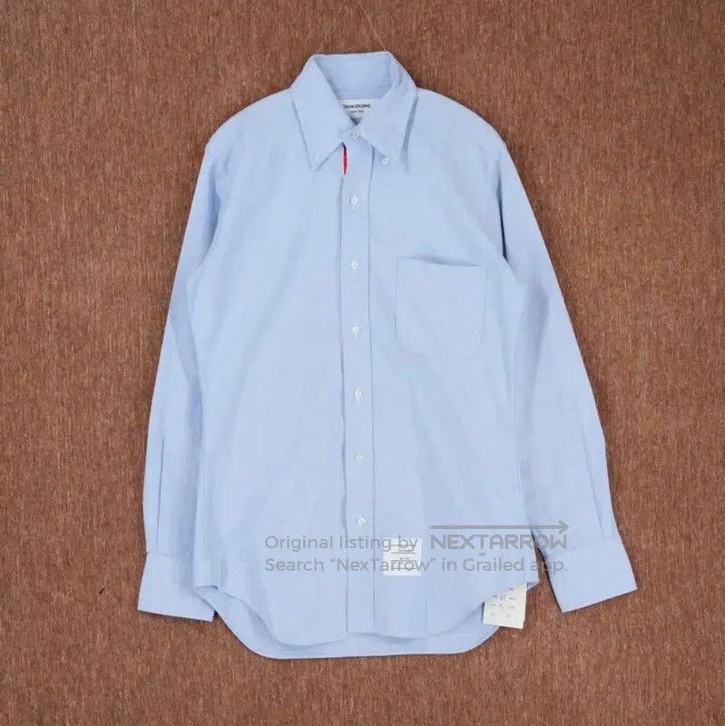 Thom Browne Thom Browne Light Blue Long Sleeve Shirt . Size US S / EU 44-46 / 1 - 1 Thumbnail