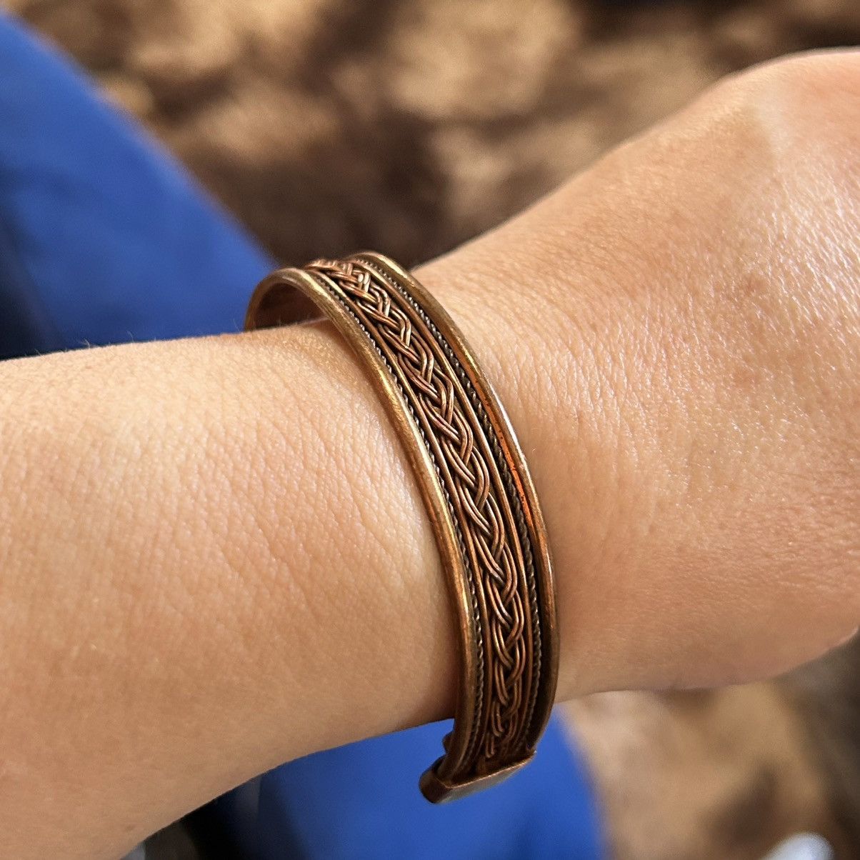 Vintage Vintage magnetic copper cuff bracelet Size ONE SIZE - 2 Thumbnail
