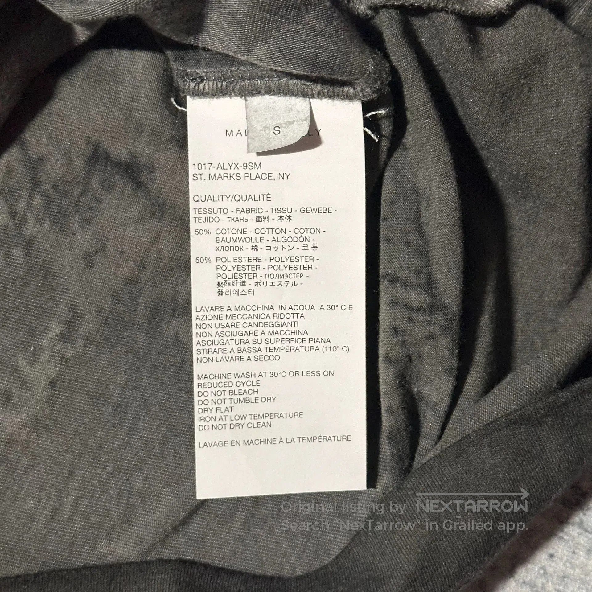 1017 ALYX 9SM ALYX Gray T. Size US S / EU 44-46 / 1 - 5 Thumbnail