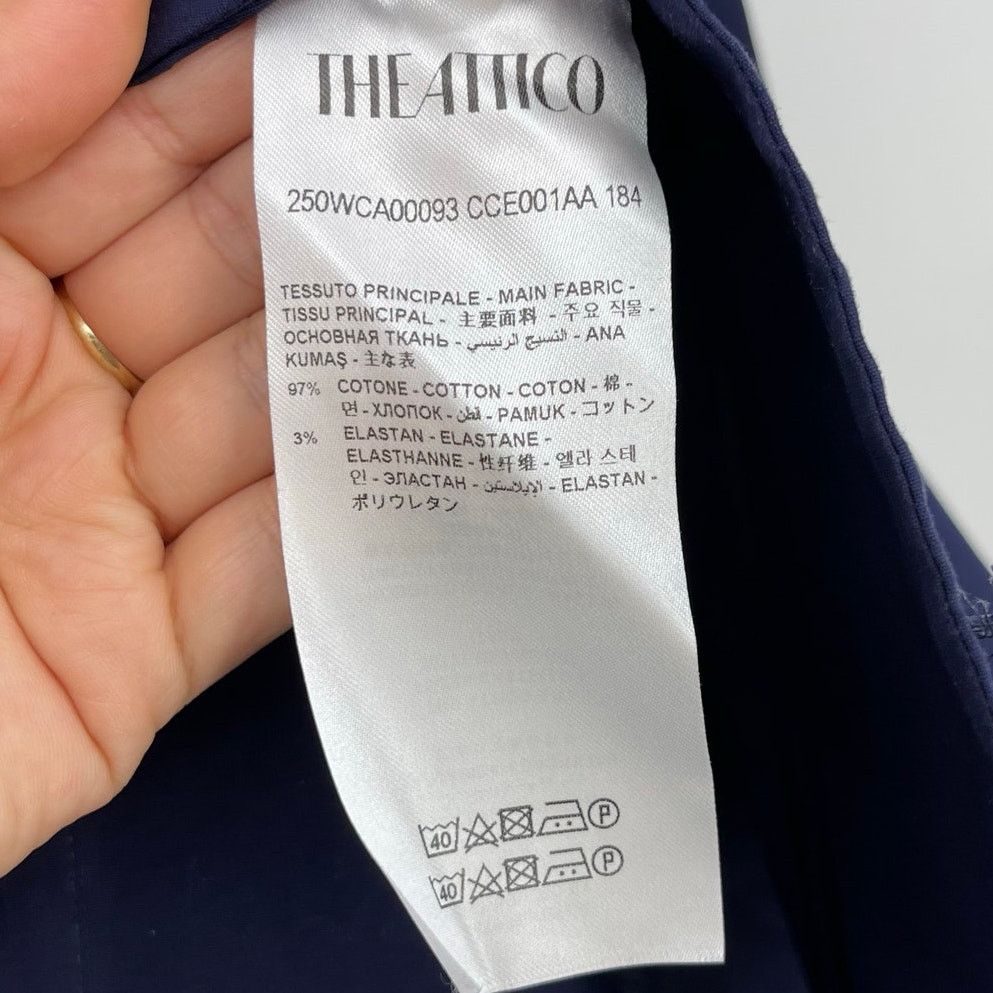 The Attico THE ATTICO | NWT Long Sleeve Shirt Dress in Navy Blue IT 38 Size XS / US 0-2 / IT 36-38 - 14 Thumbnail