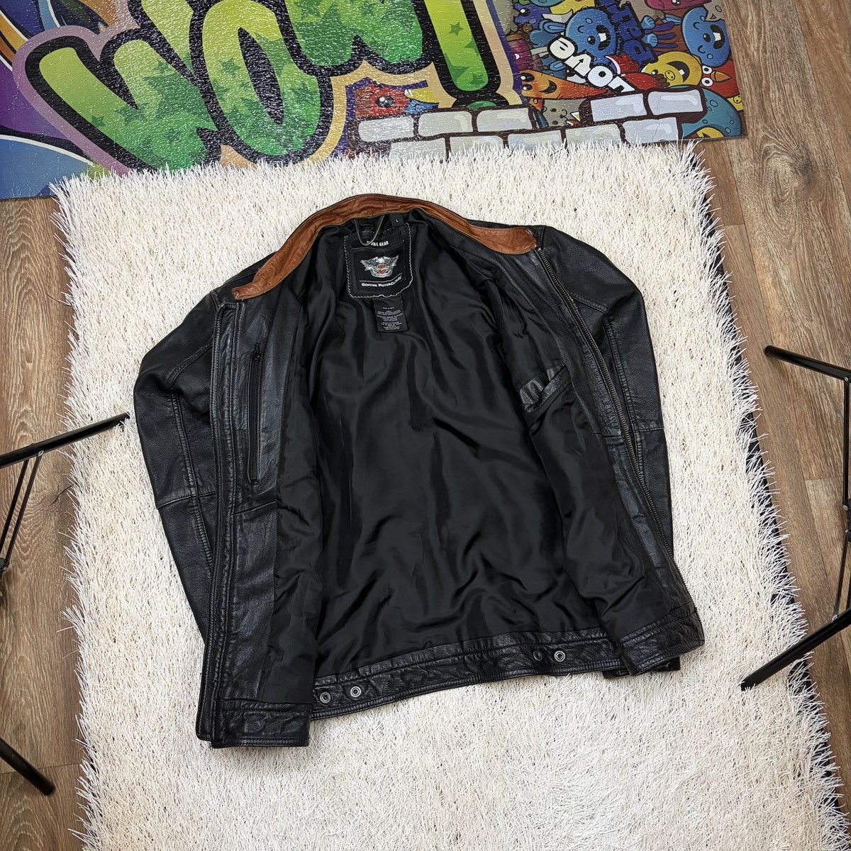 Harley Davidson HARLEY-DAVIDSON Leather Jacket men’s black Distressed size L Size US L / EU 52-54 / 3 - 3 Thumbnail