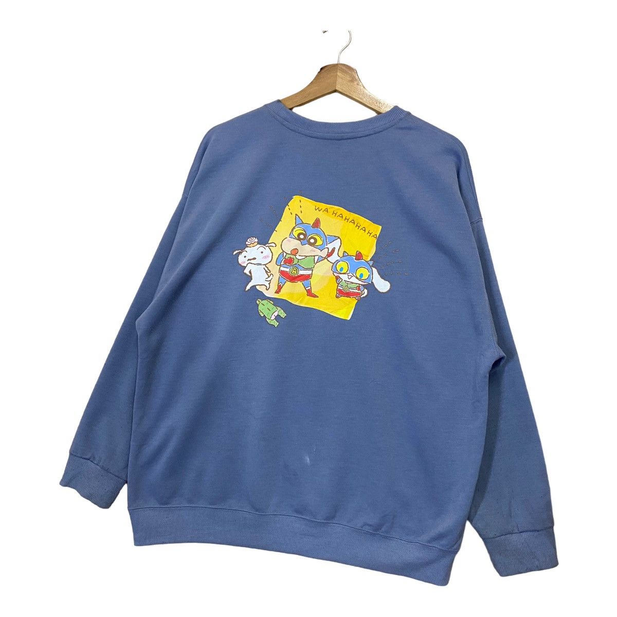 Cartoon Network × Japanese Brand Crayon Shincan Character Big Logo Crewneck Sweatshirt Size US L / EU 52-54 / 3 - 2 Thumbnail
