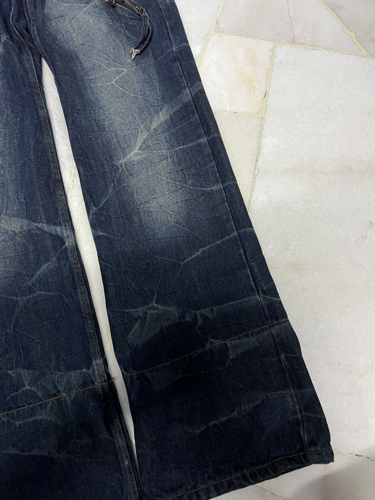 Japanese Brand 💥Double Waist💥Vintage 90’s Style Double Focus Mud Wash Jean Size US 33 - 5 Thumbnail