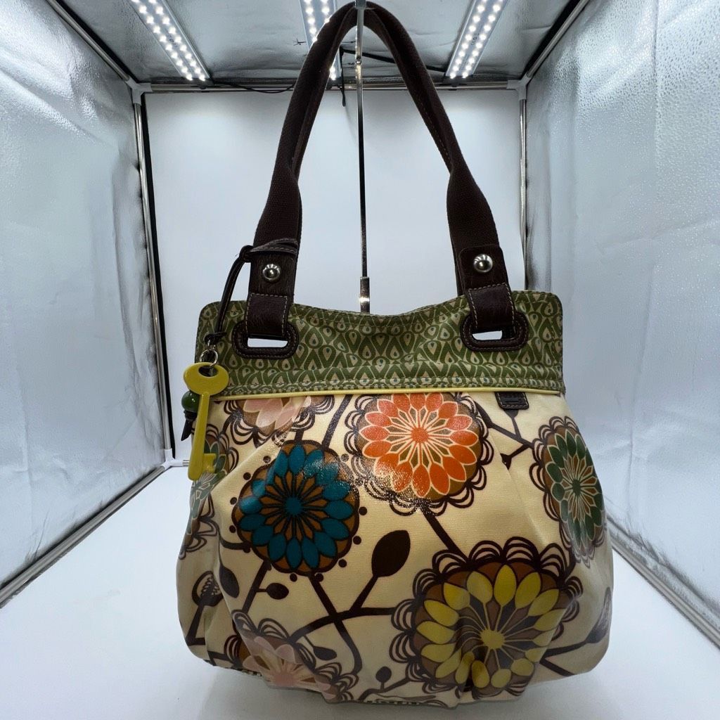 Fossil Fossil Keyper Coated Canvas Floral Print With Key and Ball tags Size ONE SIZE - 1 Thumbnail