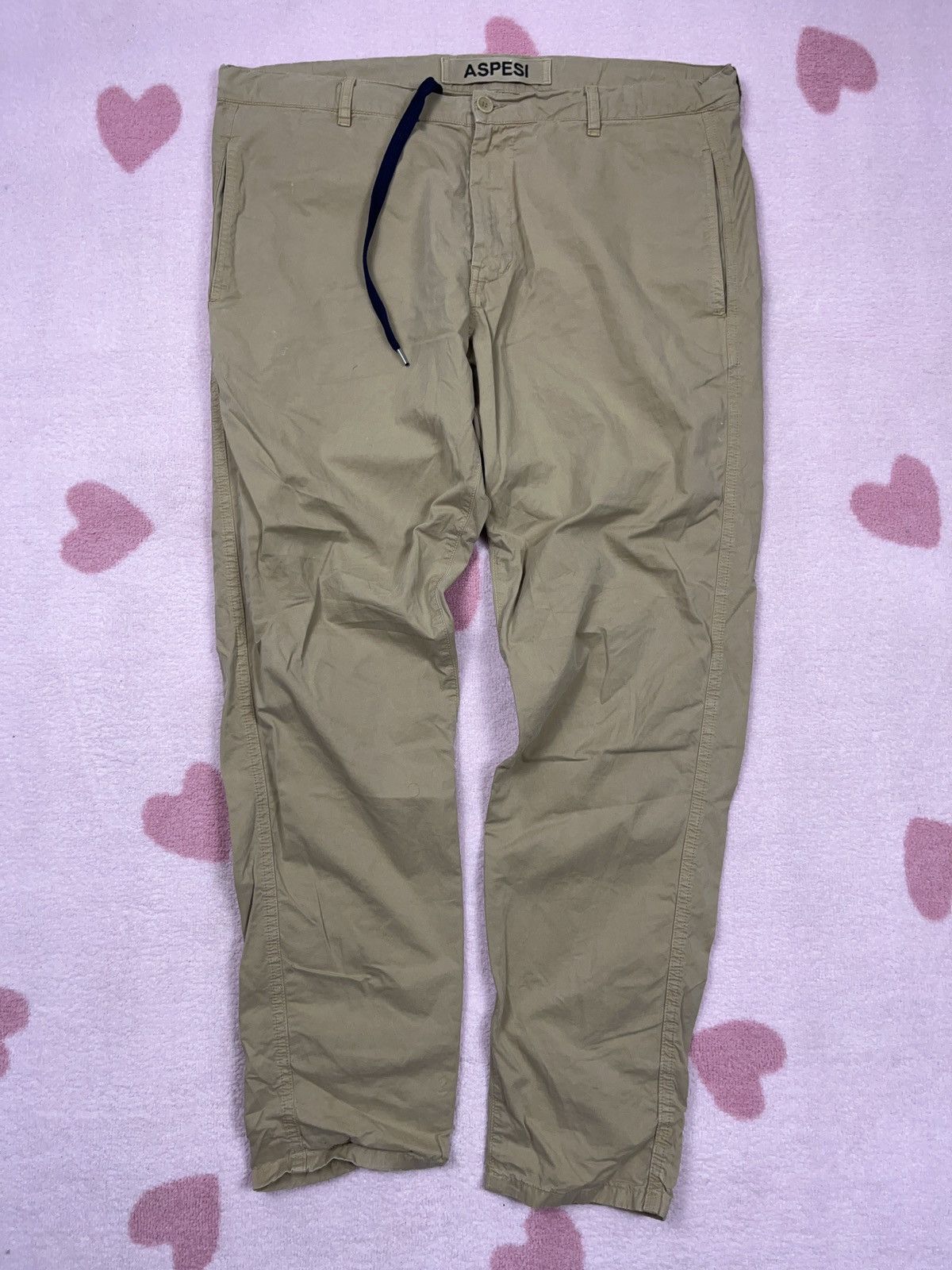Designer ➕ aspesi 40” sand chino casual essential pants old money Size US 40 / EU 56 - 1 Thumbnail