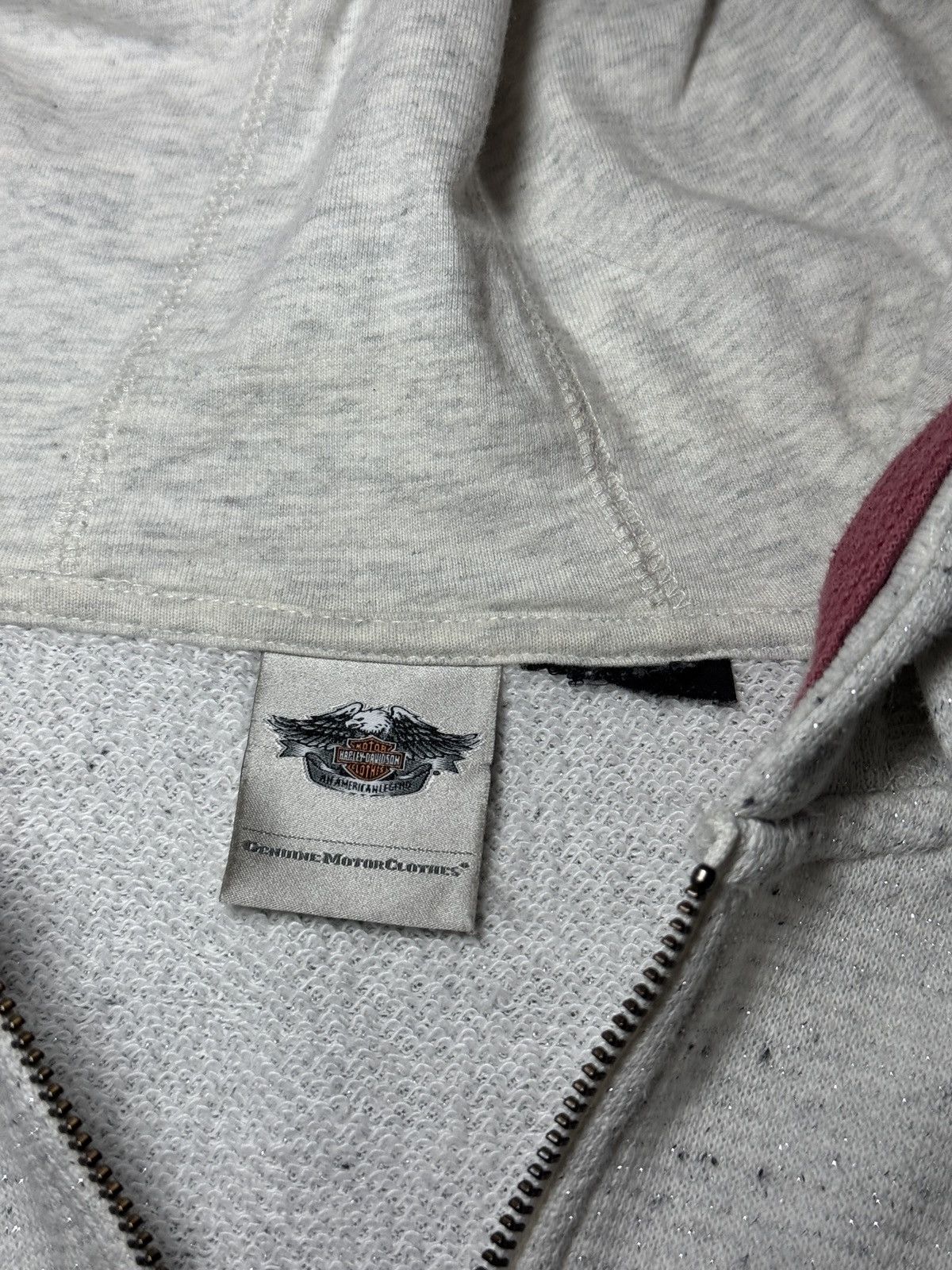 Harley Davidson Vtg Harley Davidson Hoodie Full Zip Y2K Studded 25x25 Boxy L Size L / US 10 / IT 46 - 5 Thumbnail