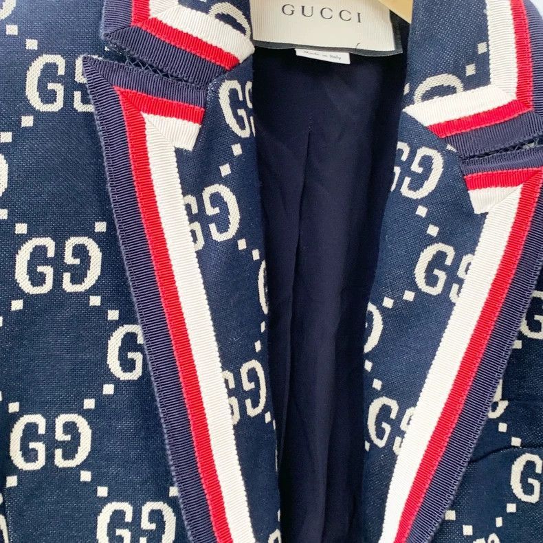 Gucci Gucci Navy Blazer with Logo Design-2506 Size US XXS / EU 40 - 4 Thumbnail