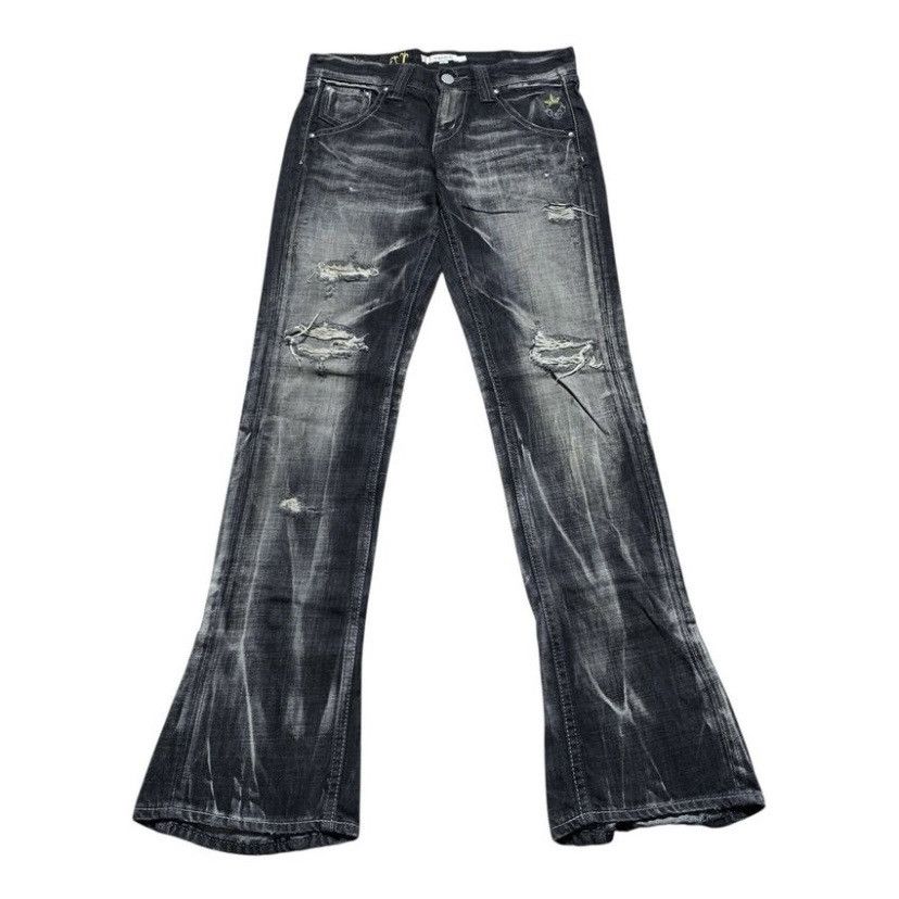 2000s VAROSH DISTRESSED FLARED JEANS FUGA IFSIX LGB STYLE