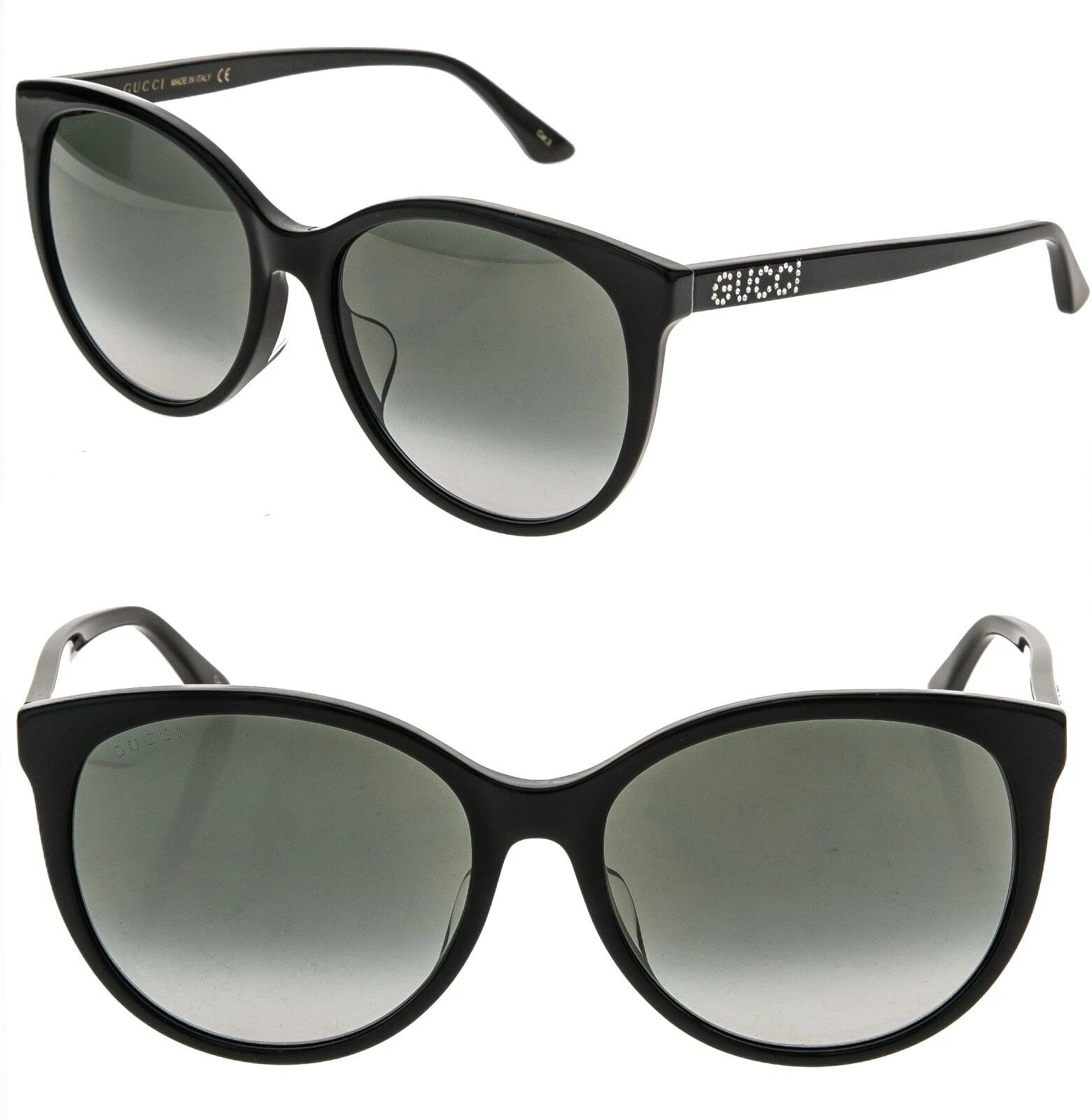 Gucci GUCCI 0729 GG0729S Black Crystal Logo Sunglasses 001 Size ONE SIZE - 1 Thumbnail