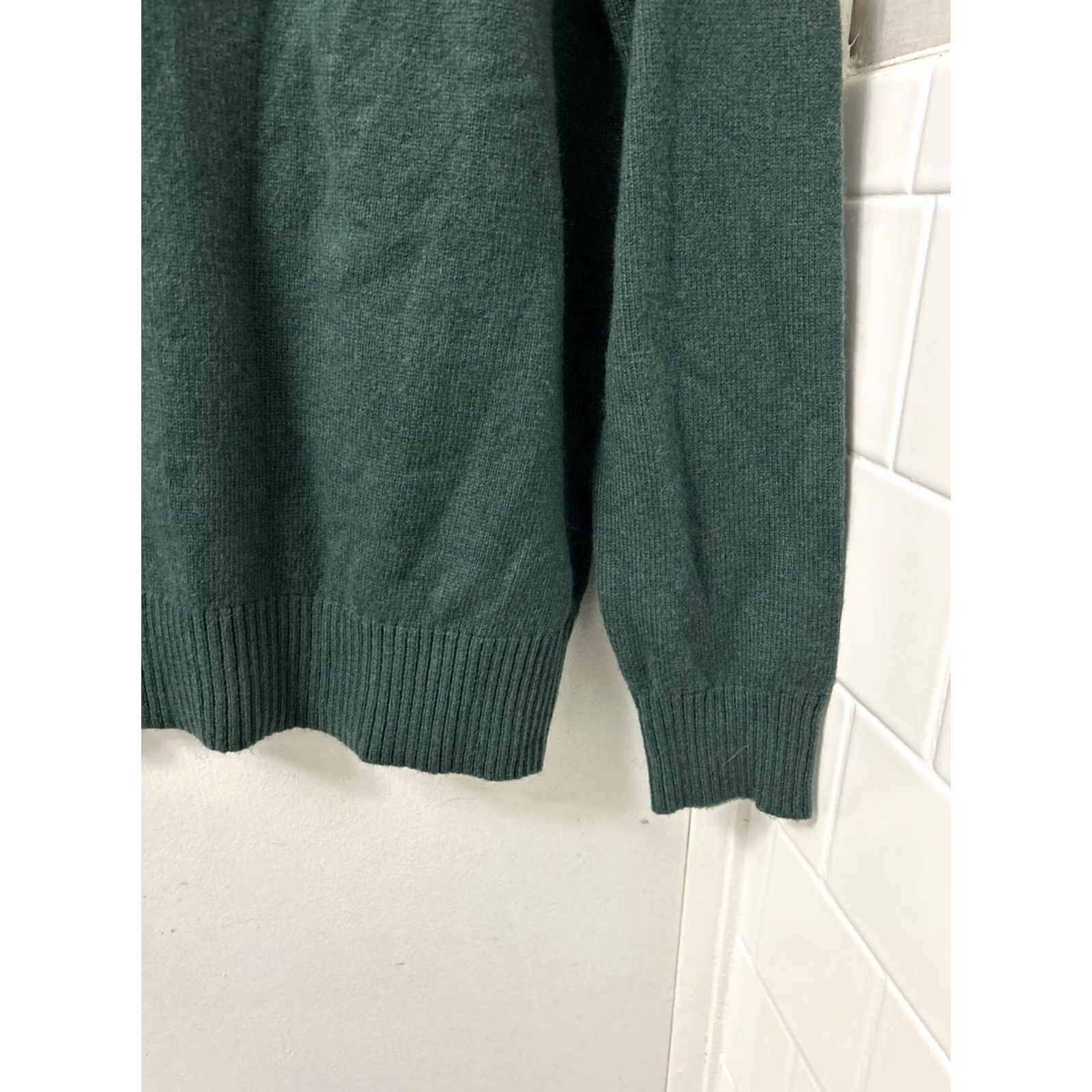 Vintage J Crew Sweater Mens Large Green Lambswool Blend Crewneck Pullover L/S AA027 NWT Size US L / EU 52-54 / 3 - 6 Thumbnail