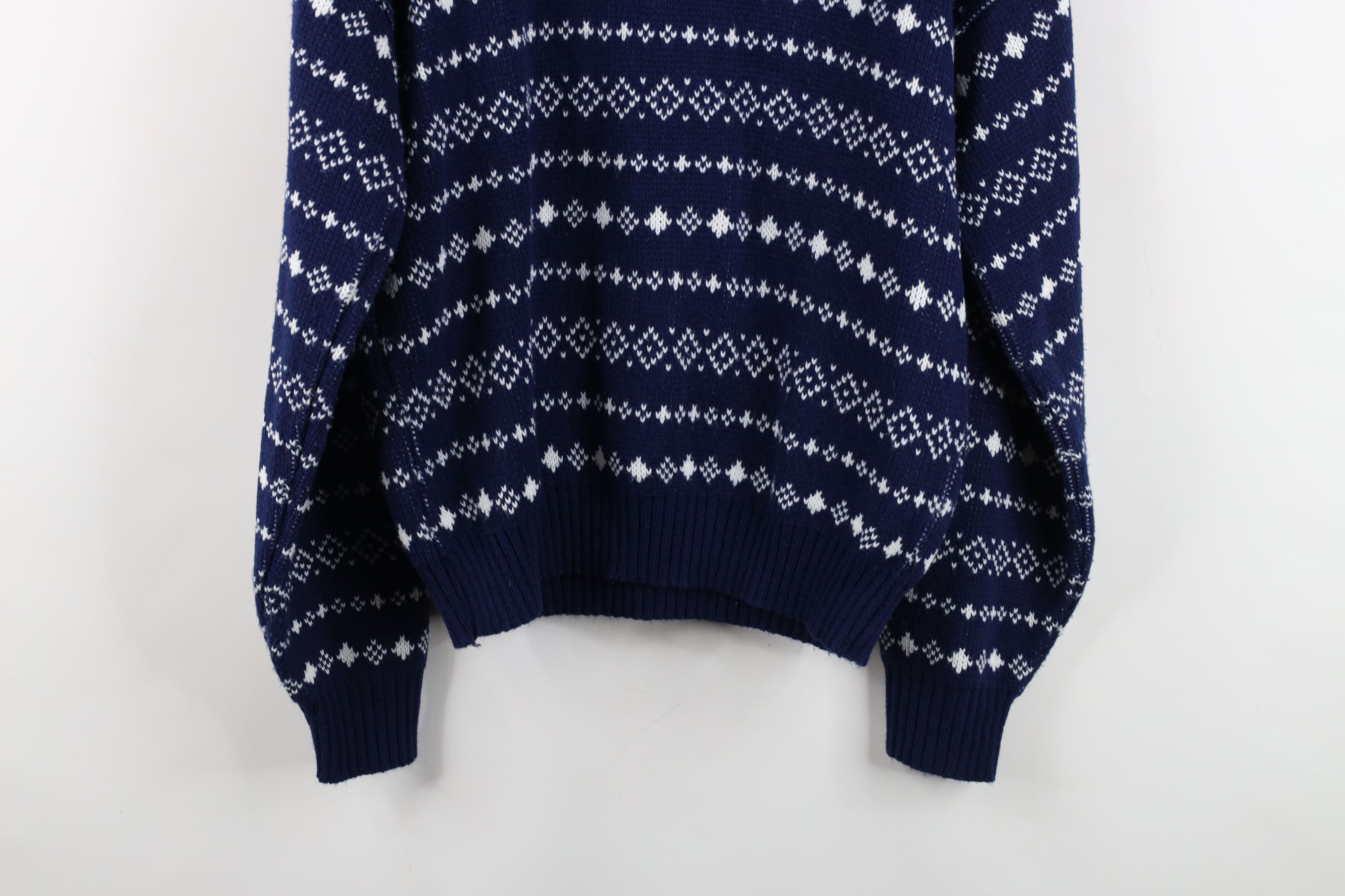 Vintage Vintage 90s Streetwear Knit Crewneck Sweater Blue Acrylic Size US S / EU 44-46 / 1 - 9 Thumbnail