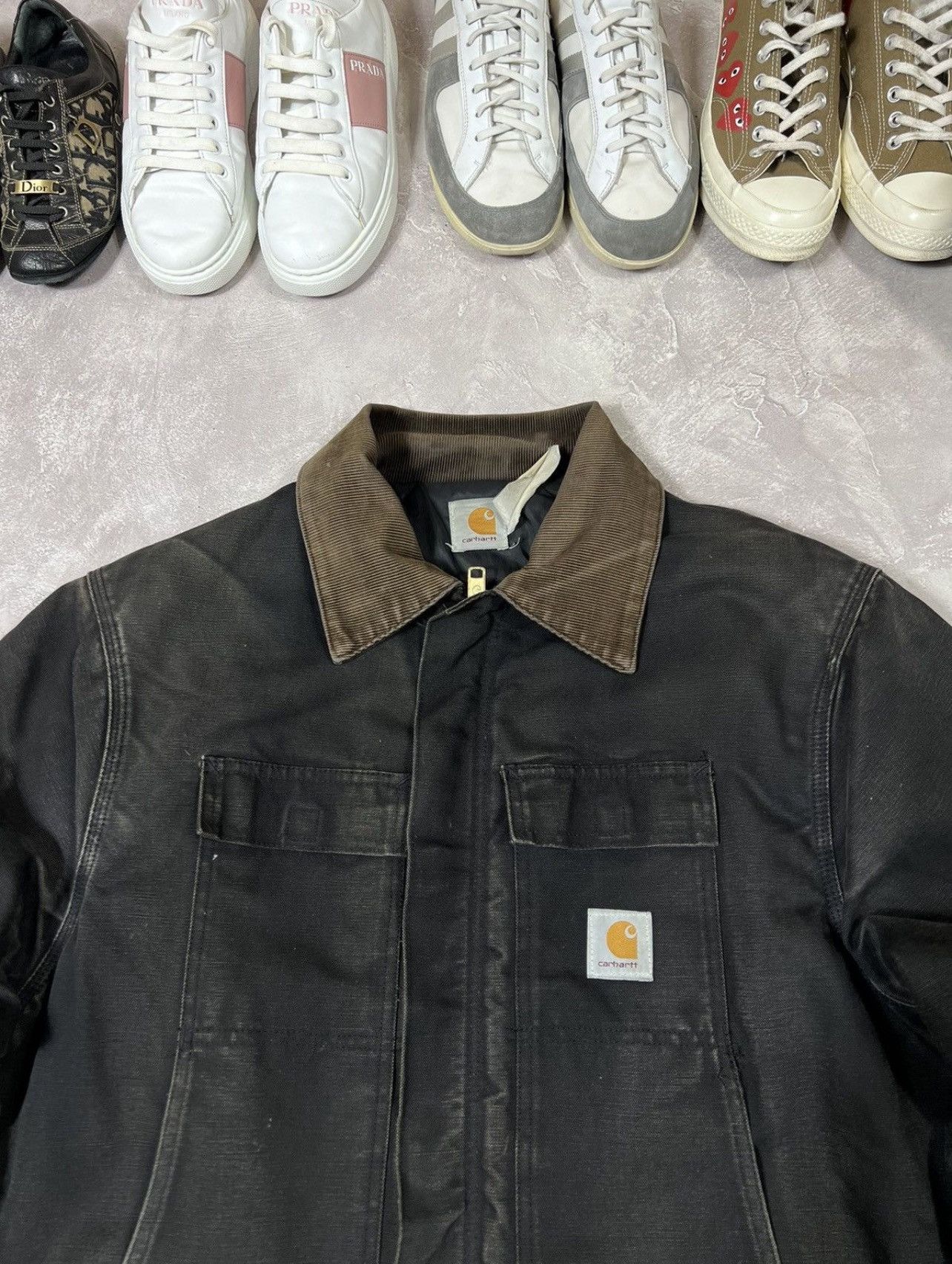 Carhartt Vintage Carhartt Distressed Denim Heavyweight Jacket Size US XL / EU 56 / 4 - 3 Thumbnail