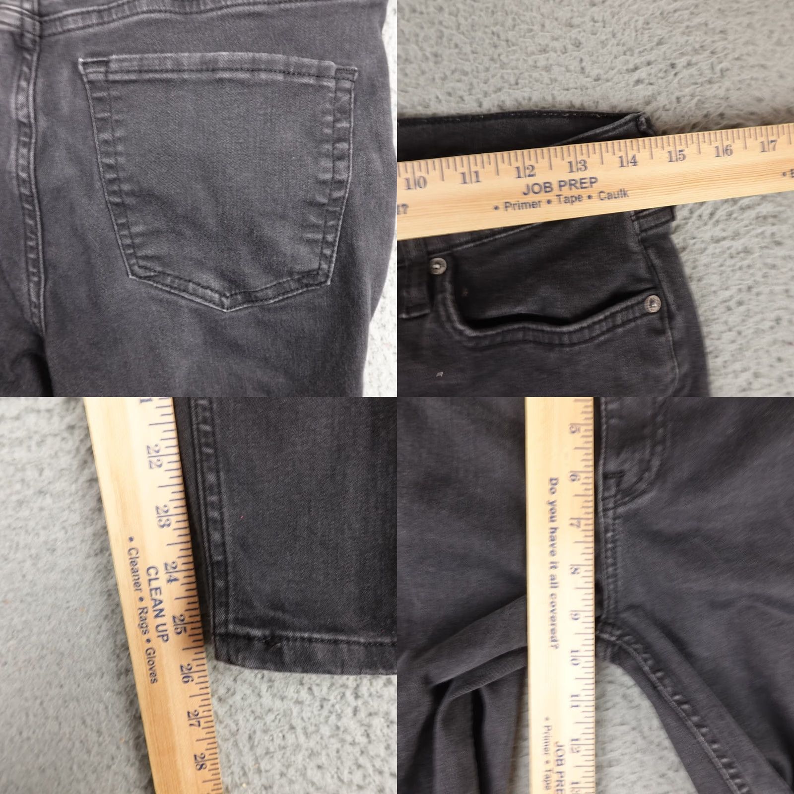 Free People Free People Jeans Womens 28 Black Distressed Straight Leg Grunge Hipster Size 28" / US 6 / IT 42 - 8 Thumbnail