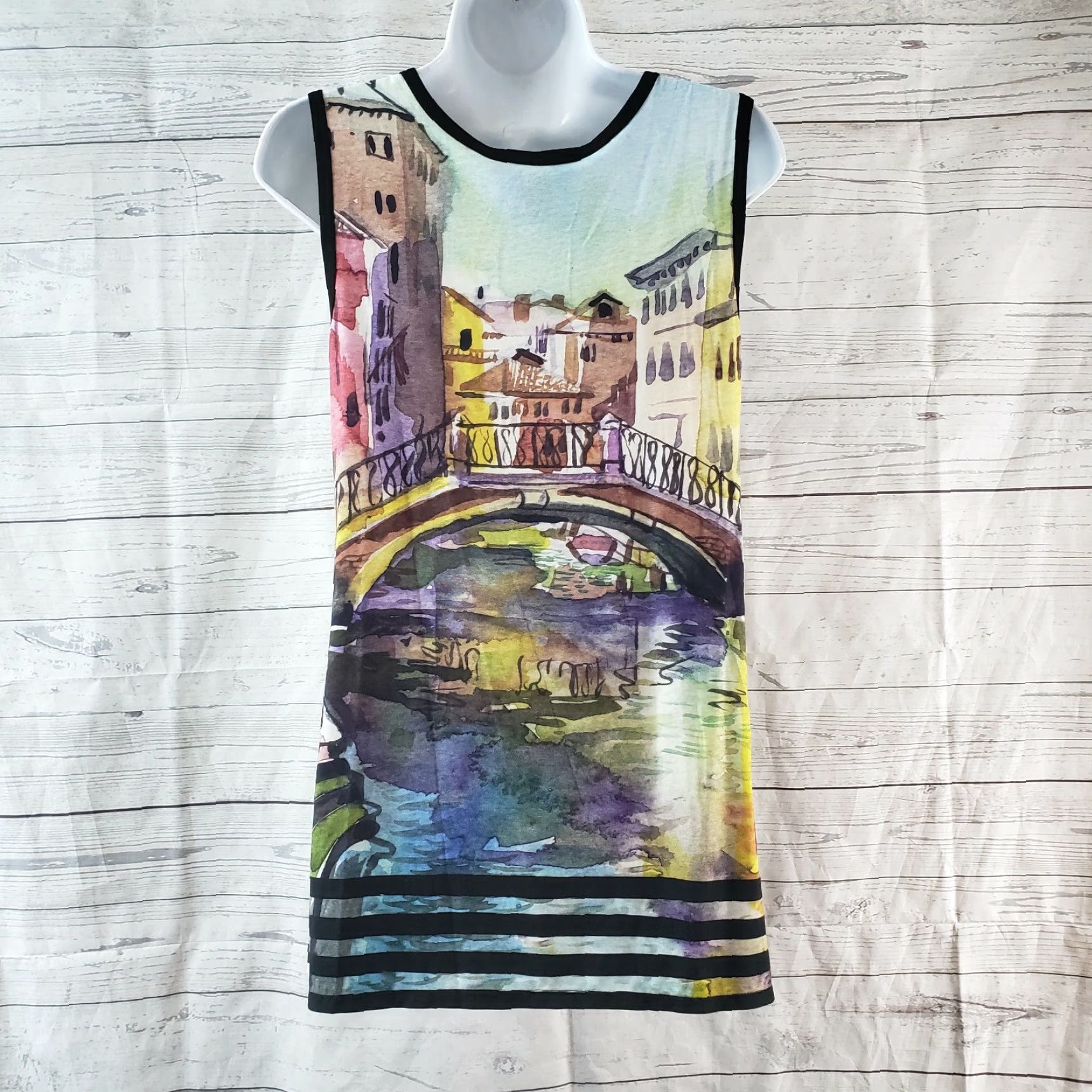 Velvet Midnight Velvet Womens Tank Top Sz S Multicolor Rayon Sleeveless Scoop Neck Shirt Mens? Size S / US 4 / IT 40 - 4 Thumbnail