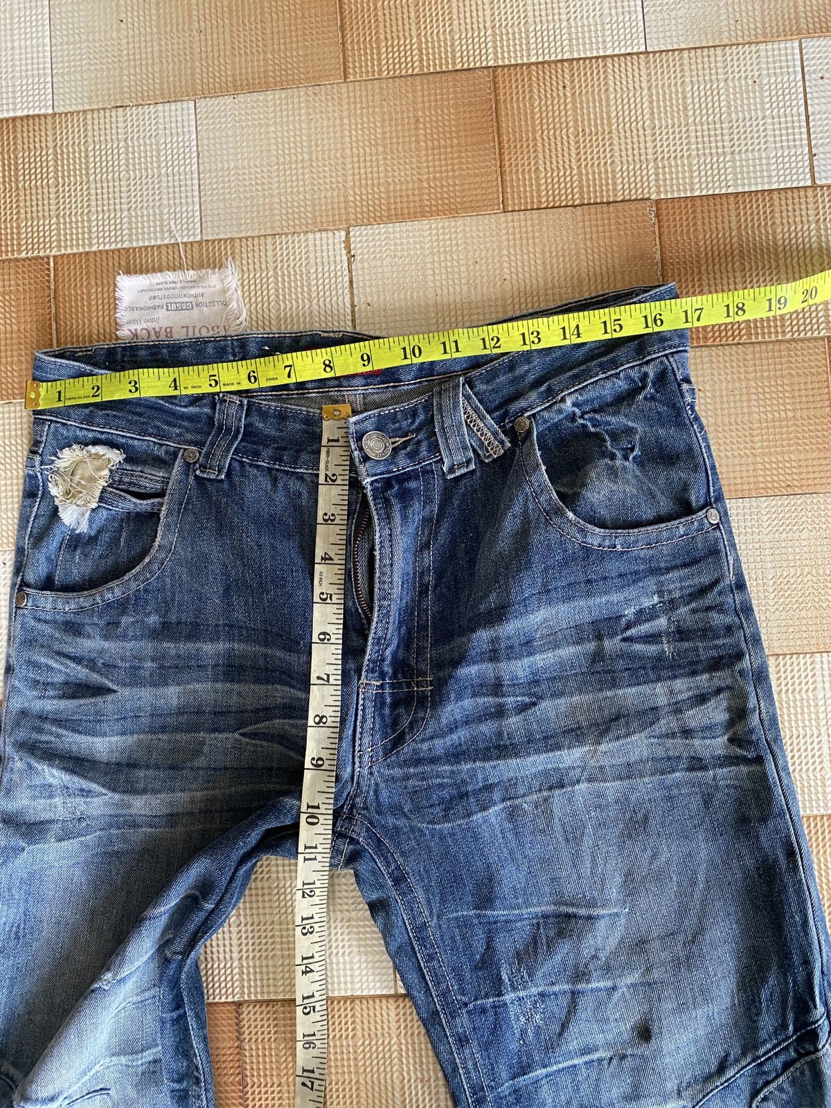 If Six Was Nine × PPFM × Vintage Vintage back straight cut denim Size US 33 - 6 Thumbnail