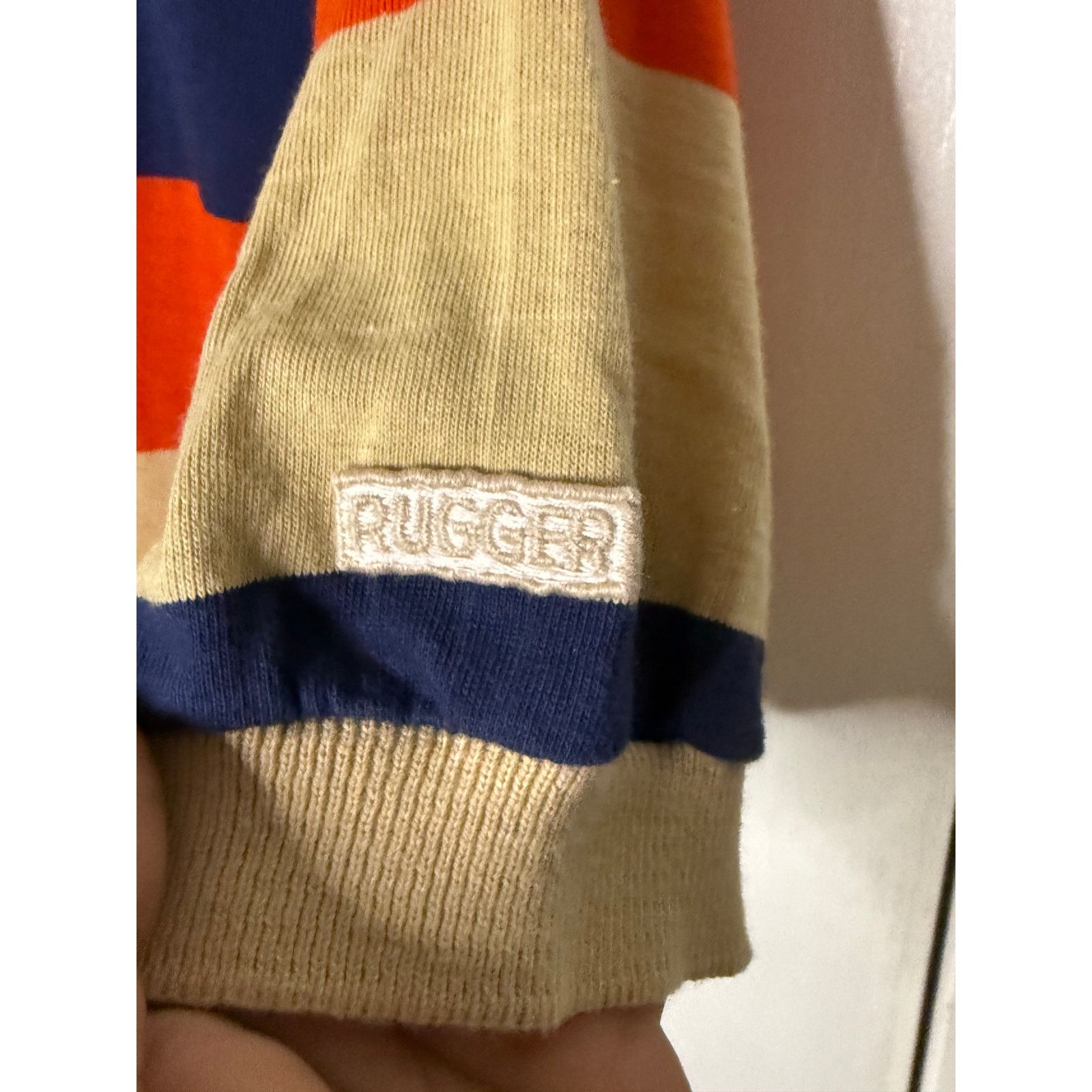 Gant Rugger GANT Rugger Men's Stripped Polo Orange/Cream/Blue XL Size US XL / EU 56 / 4 - 5 Thumbnail