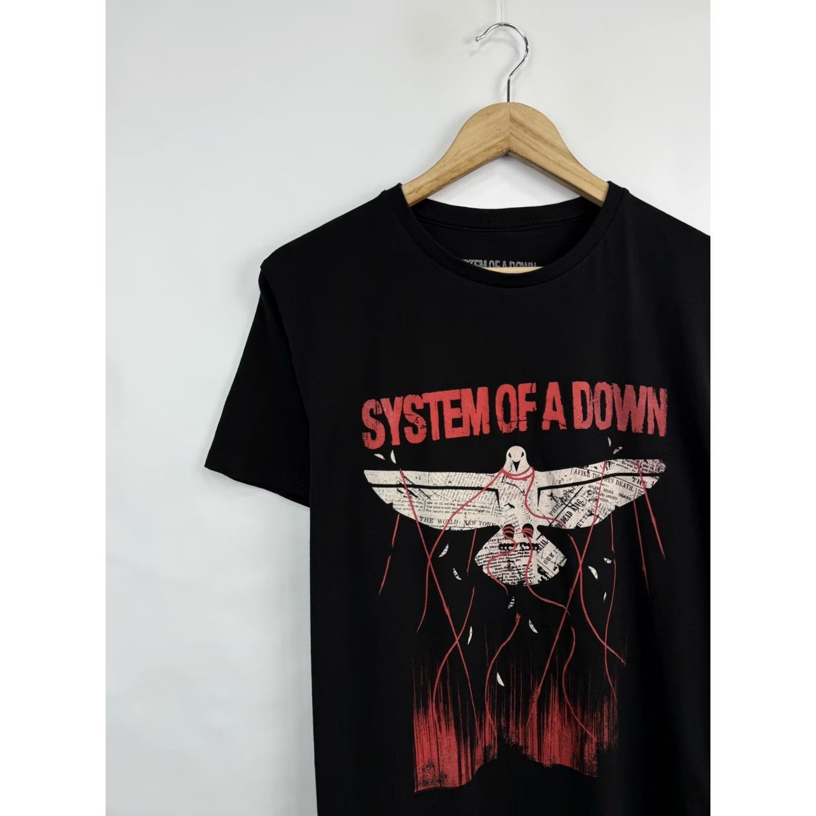 Etro VINTAGE System Of A Down T-Shirt Retro Dove Overcome Black L Mens Size US L / EU 52-54 / 3 - 2 Thumbnail