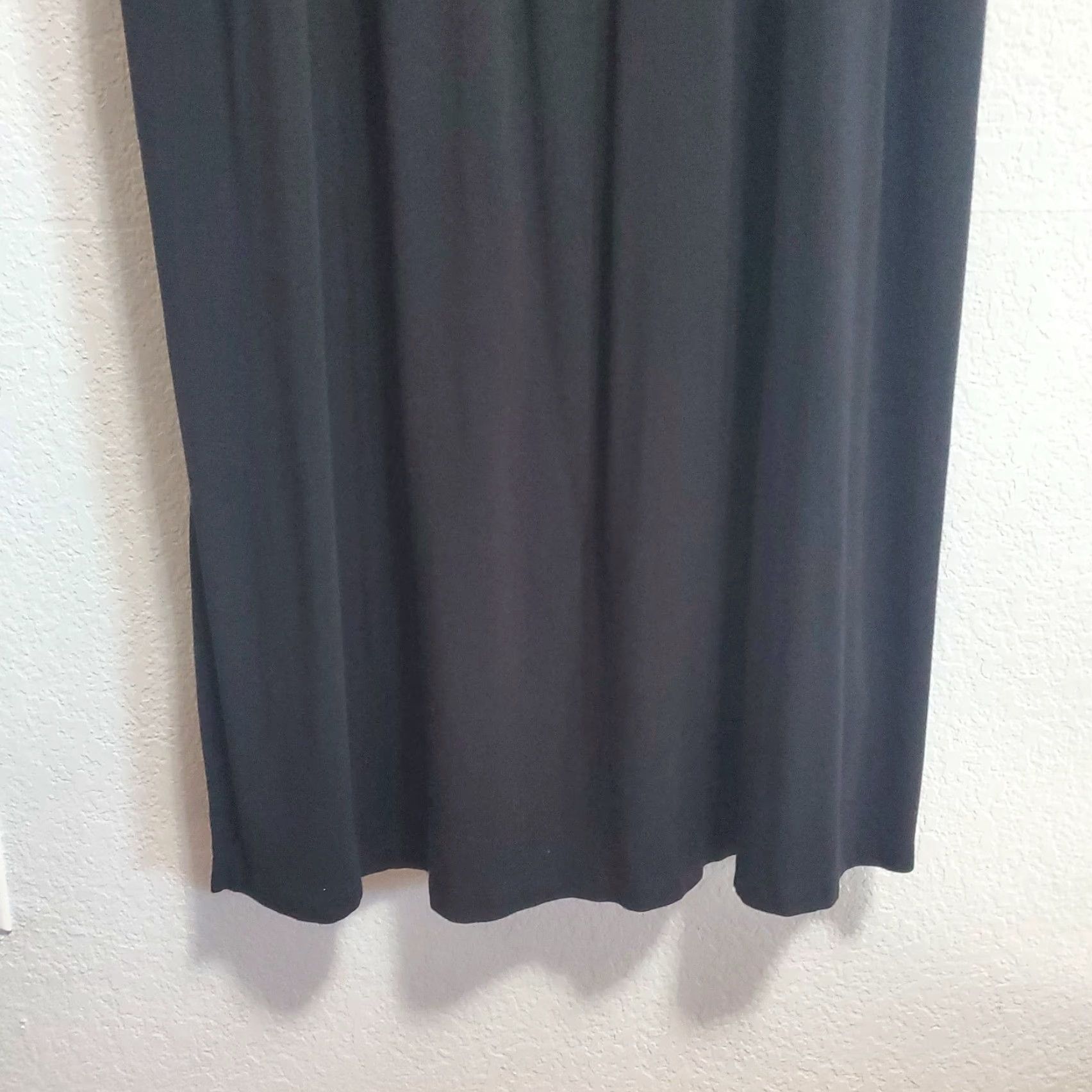 J. Jill J Jill Dress Plus Size 4X Black Short Sleeve Surplice Wrap Rayon Blend Stretch Size 40" / US 18 - 6 Thumbnail