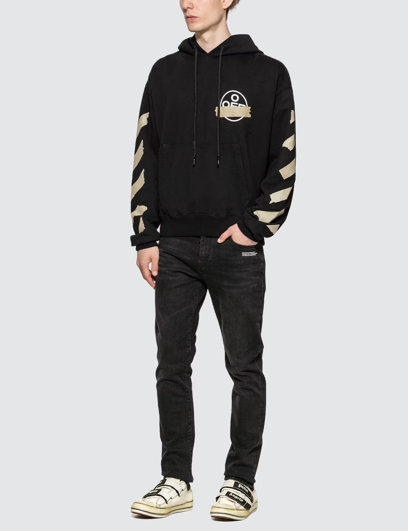 Off-White Black Tape Arrows Logo Hoodie Size US L / EU 52-54 / 3 - 3 Thumbnail