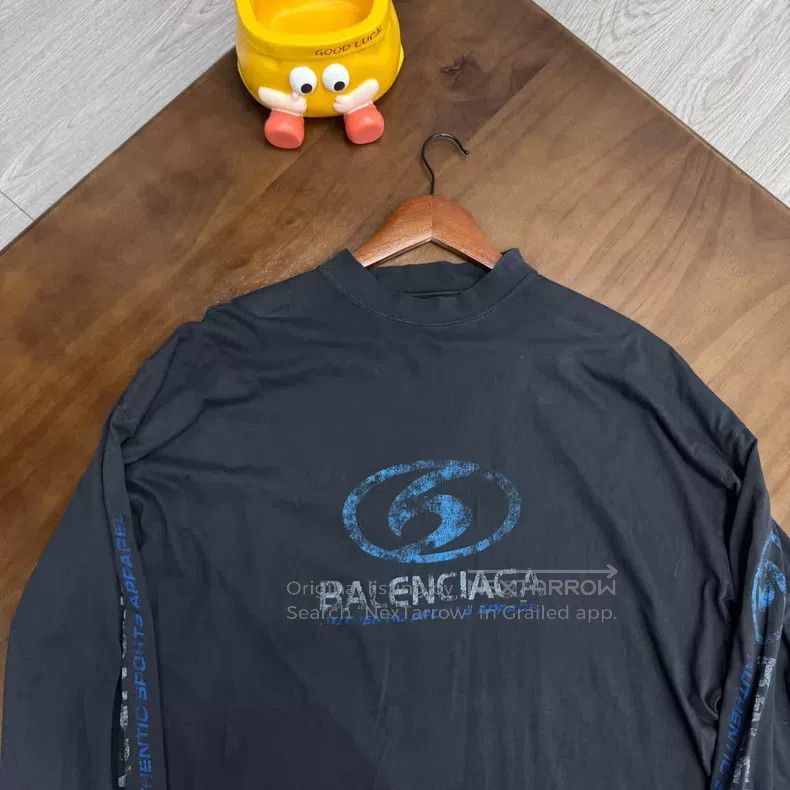 Balenciaga Balenciaga Washed Wave Effect Long Sleeve Shirt Size US M / EU 48-50 / 2 - 4 Thumbnail