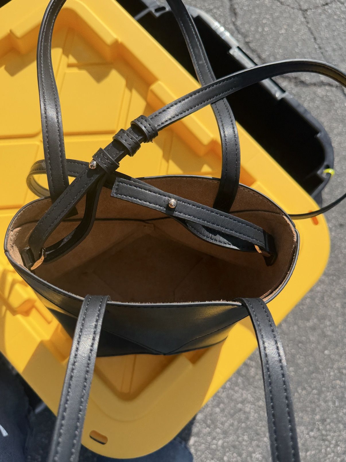 Loewe Loewe Puzzle Fold Mini Tote — Black Size ONE SIZE - 4 Thumbnail