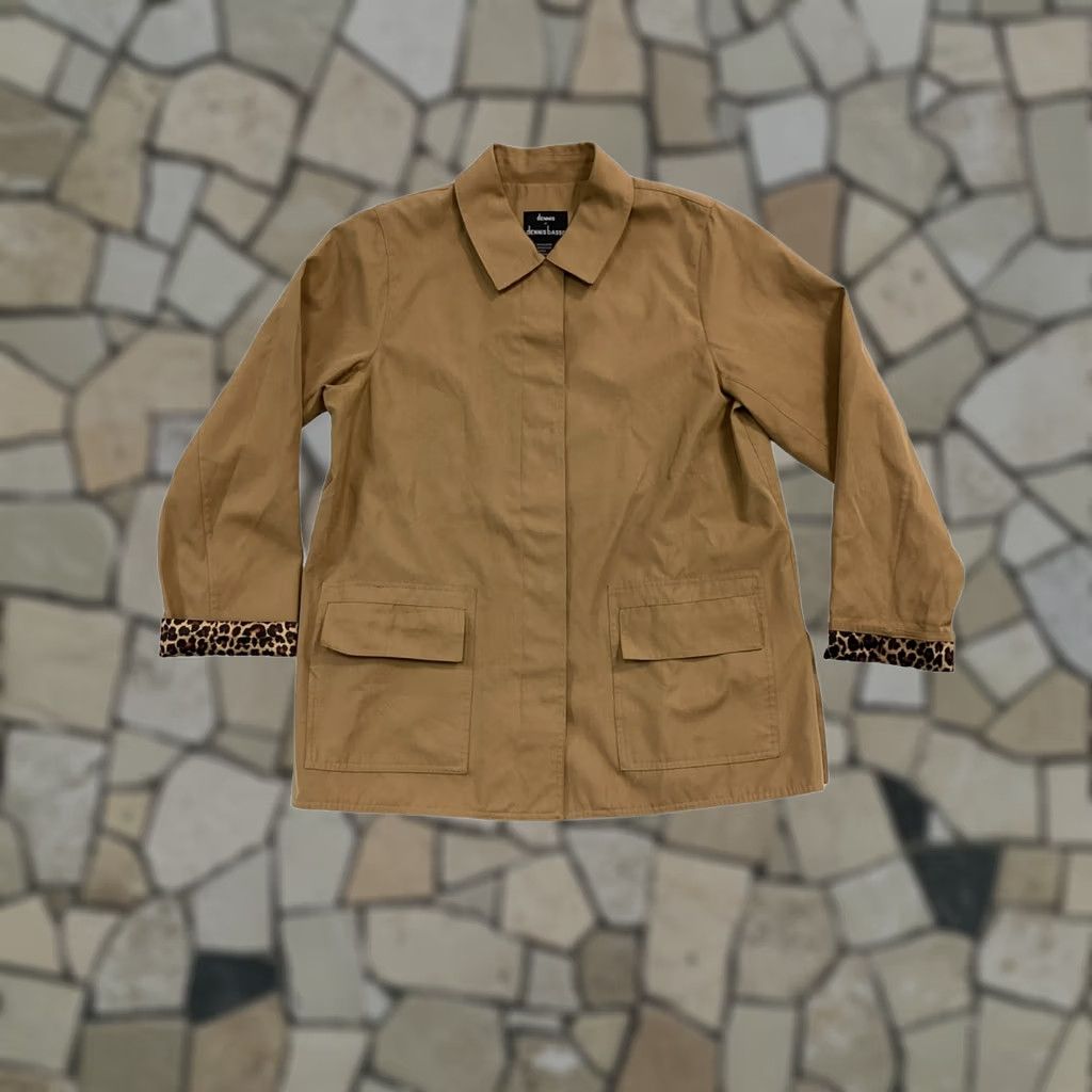 Vintage VINTAGE Dennis Basso Coat Womens Medium Light Brown Polyester Basic Jacket Animal Print Interior Mens? Size M / US 6-8 / IT 42-44 - 1 Thumbnail