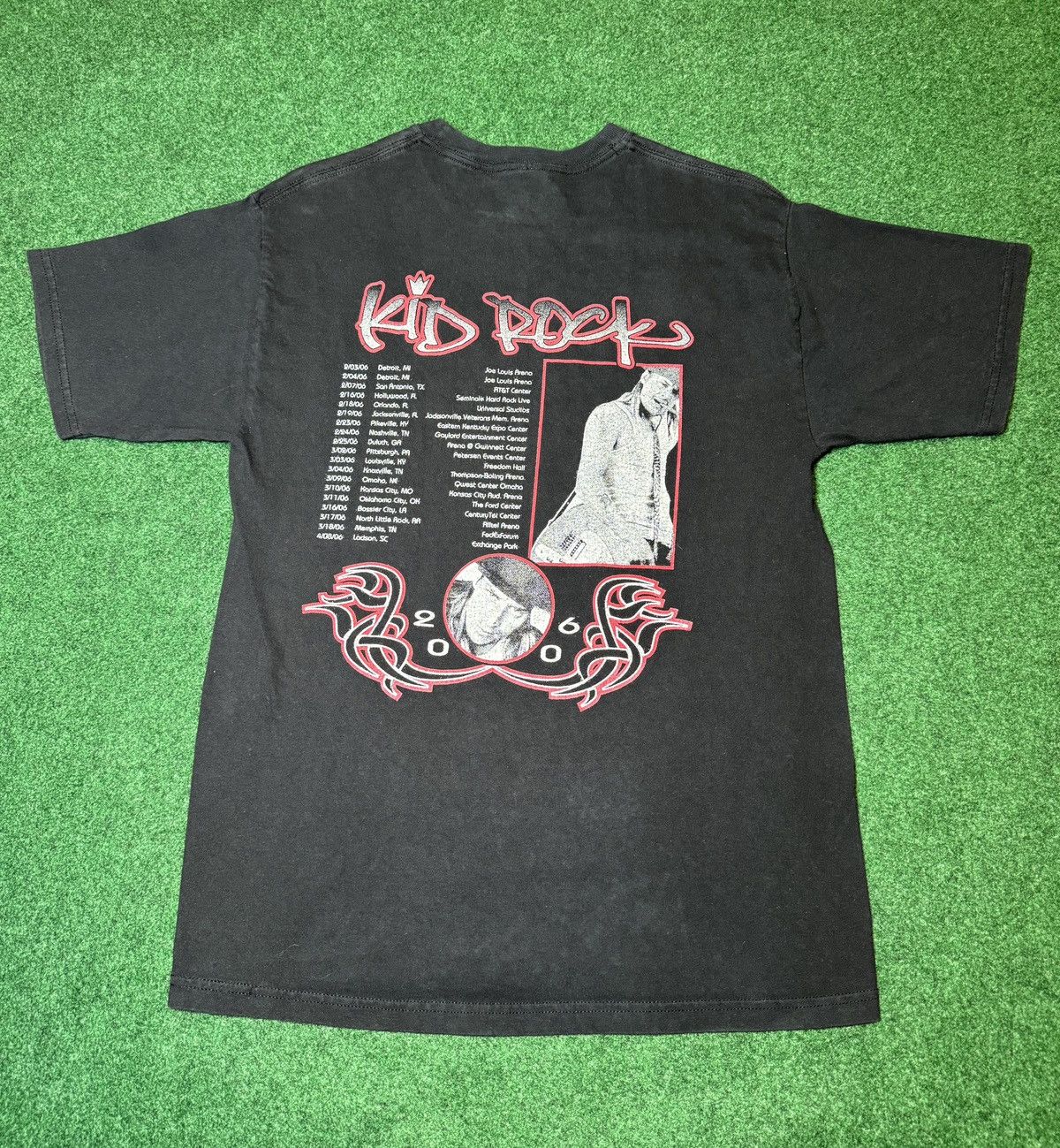 Band Tees × Vintage Y2K Kid Rock Bawitdaba 2006 Tour Hard Rock Rap T Shirt Size US M / EU 48-50 / 2 - 3 Thumbnail