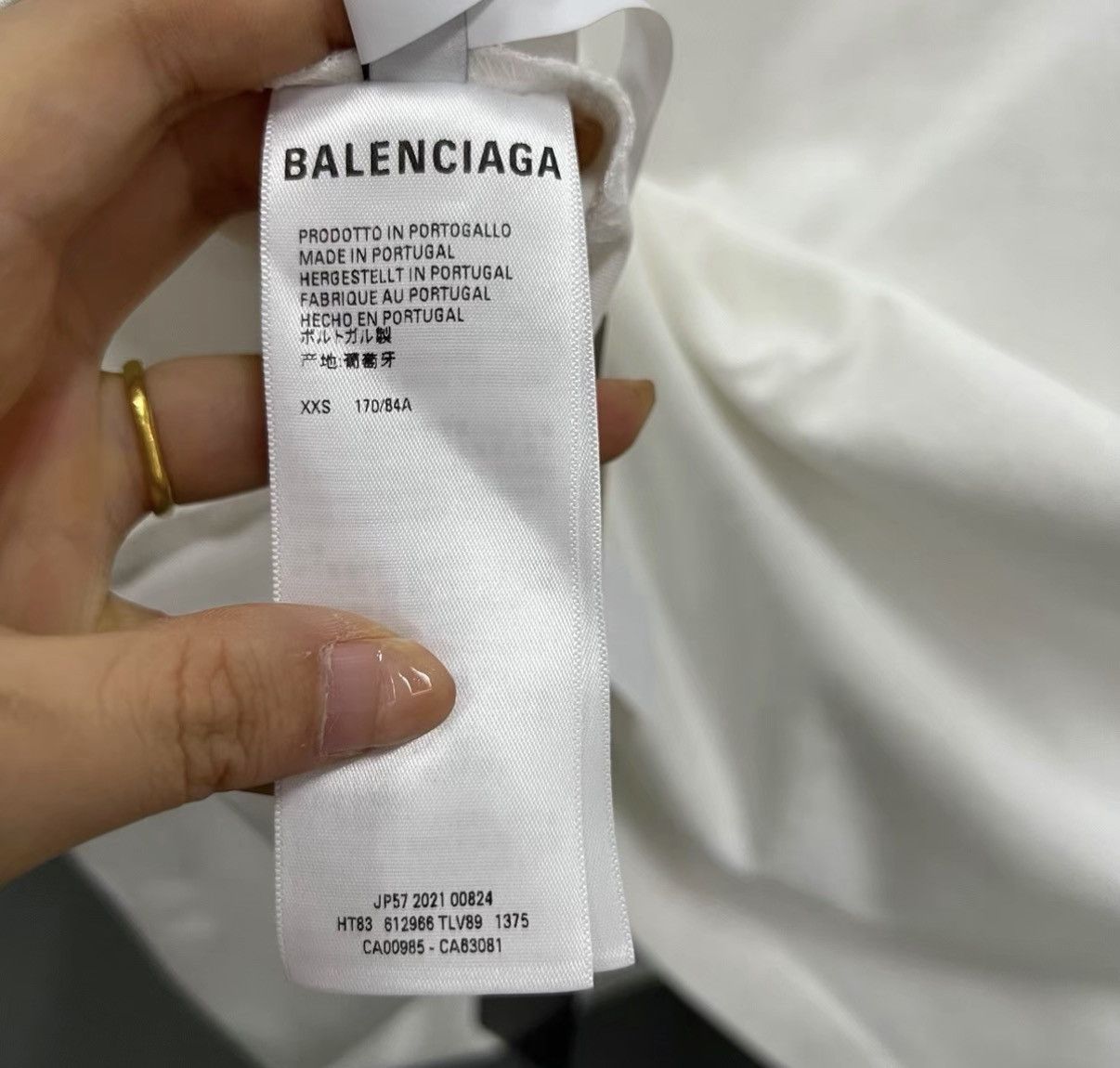 Balenciaga Balenciaga Wheat Scissors Logo Short Sleeve Tee J41 Size US XXS / EU 40 - 3 Thumbnail