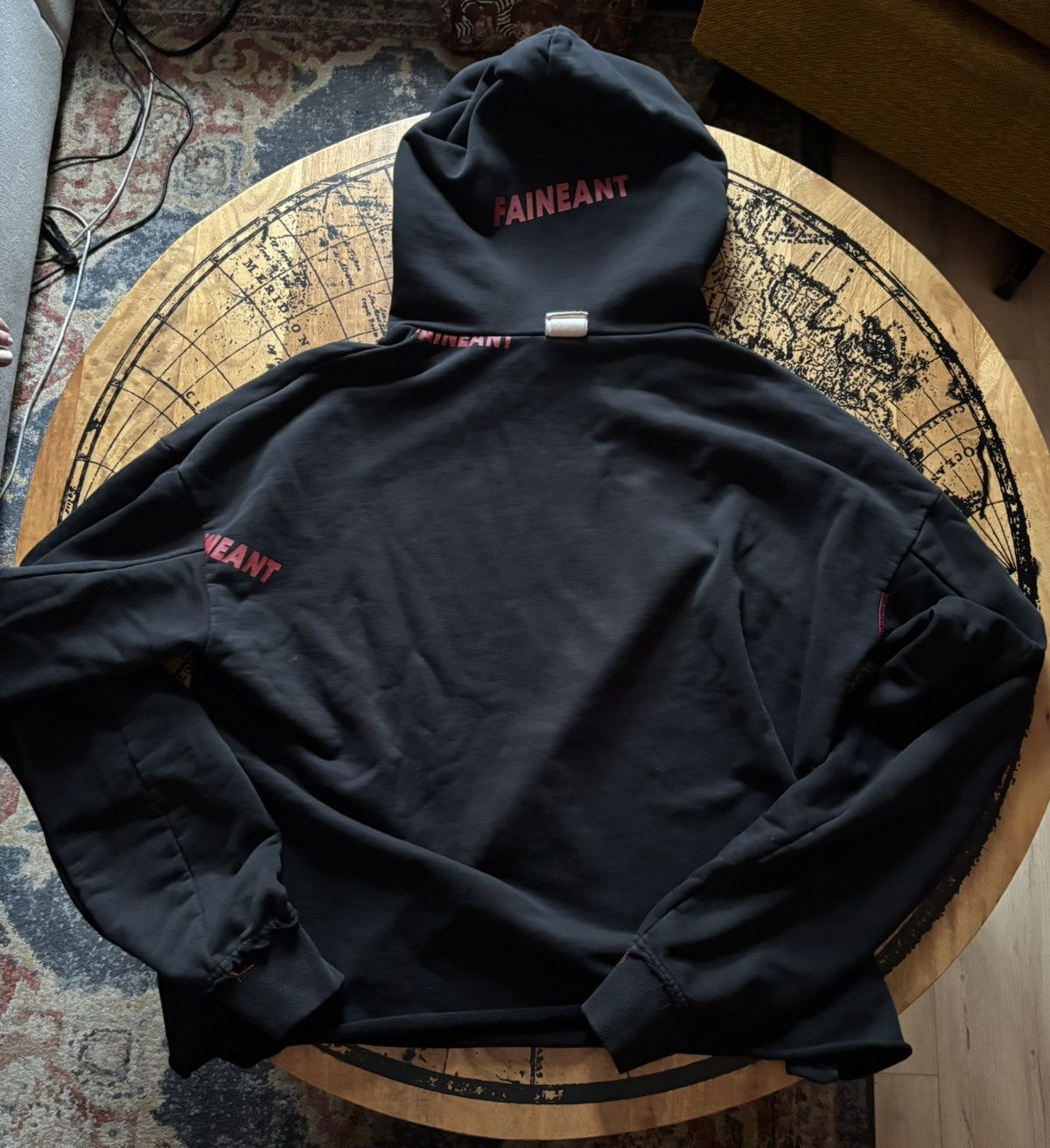 Japanese Brand Faineant French Terry Cotton Cropped Boxy Hoodie Size US L / EU 52-54 / 3 - 6 Thumbnail