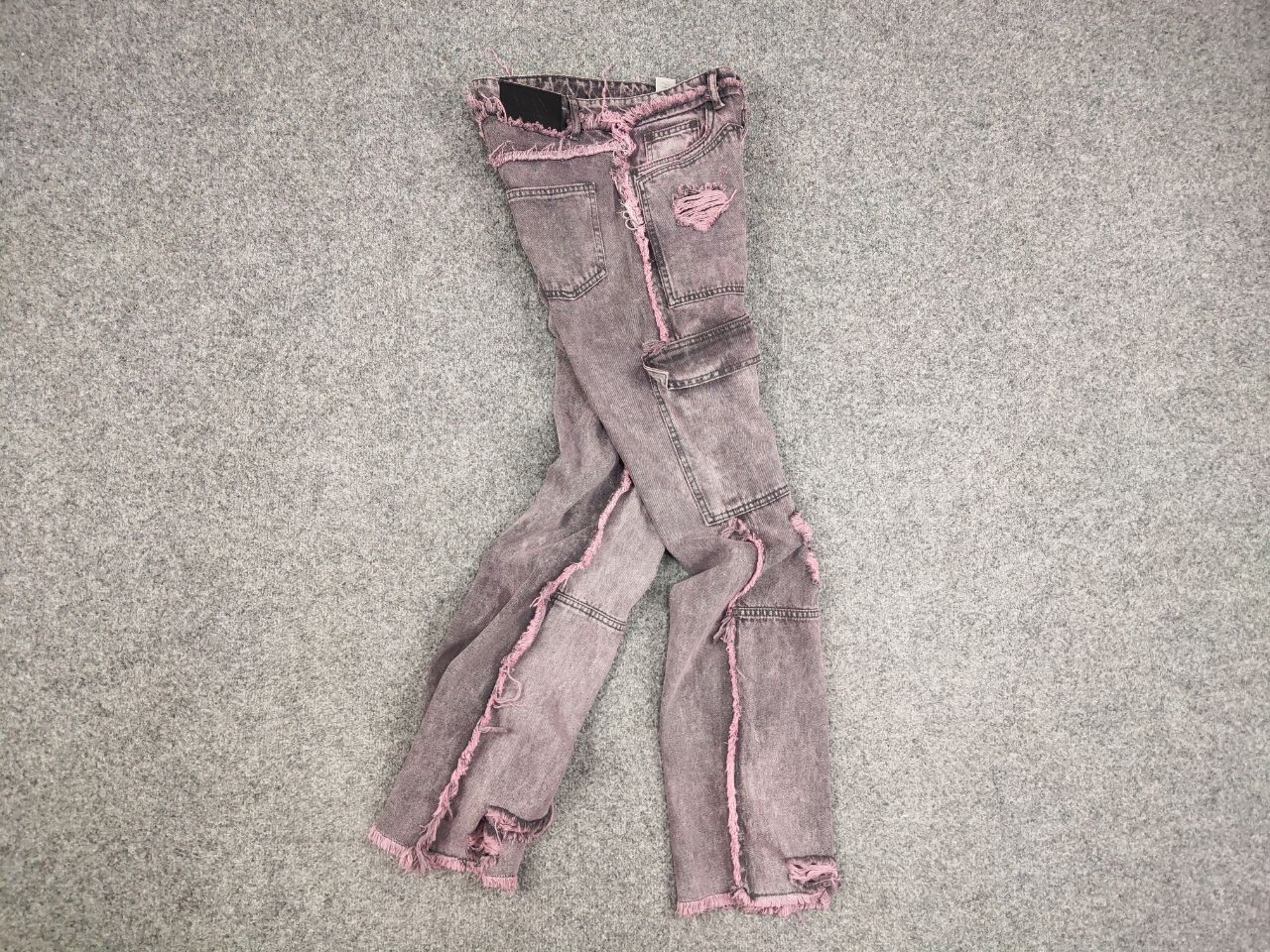 Hysteric Glamour Vintage Japan Denim flare frayed edge cargo jeans Y2K Style Size US 29 - 13 Thumbnail