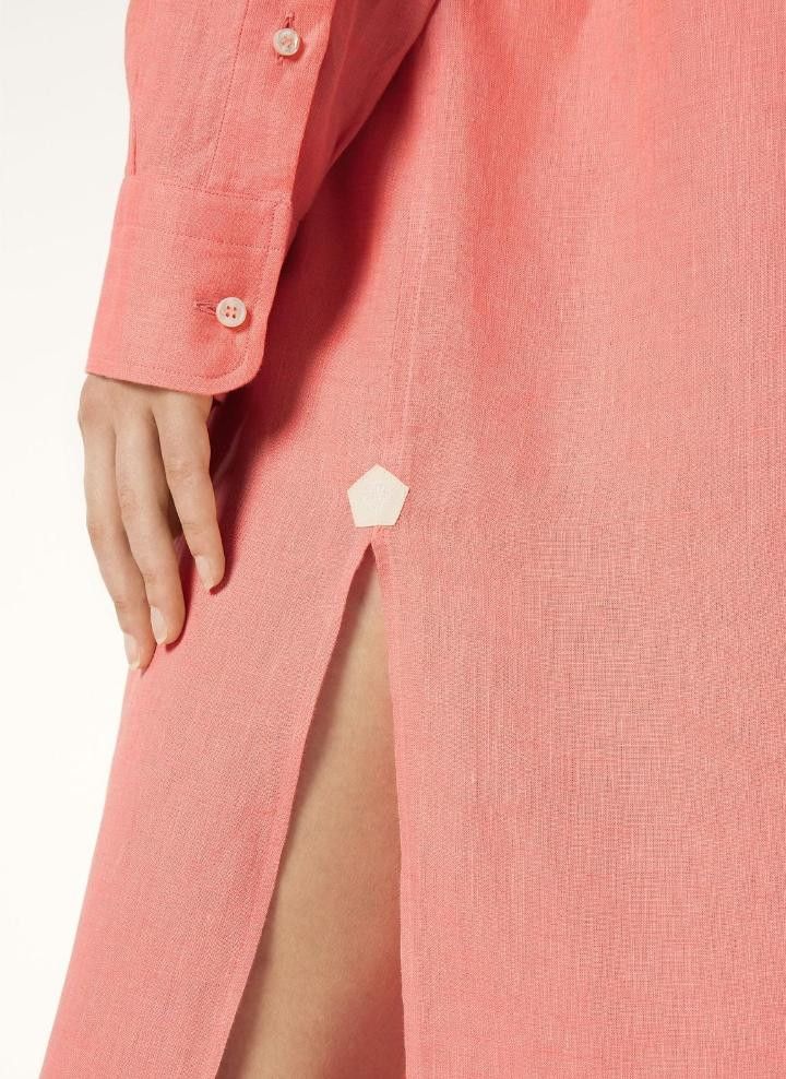 Loro Piana o1srvl11e0526 FAP3840 Lora Dress in Peach Candle Size M / US 6-8 / IT 42-44 - 4 Thumbnail