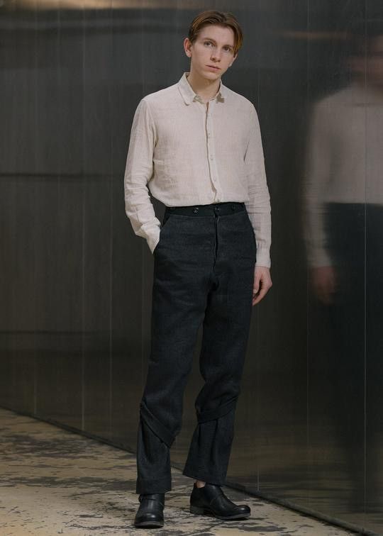 image of John Alexander Skelton Knee Strap Bondage Trousers in Black, Men's (Size 28)