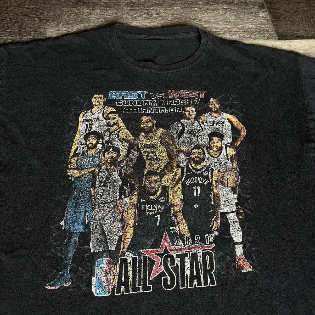 NBA × Vintage Vintage NBA All Star Game East v West Faded Graphic Tee 2021 Size US XXL / EU 58 / 5 - 3 Thumbnail