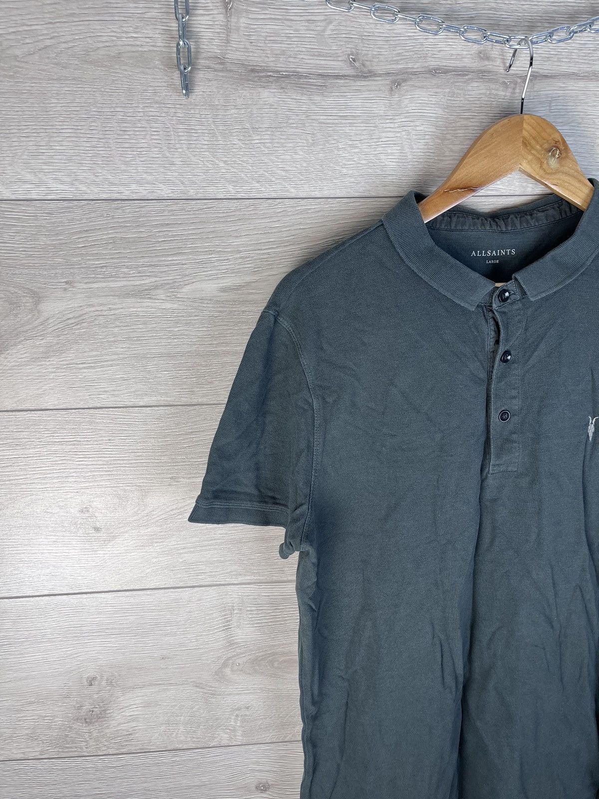 Allsaints Men’s polo Allsaints size L green cotton 100% Size US L / EU 52-54 / 3 - 2 Thumbnail