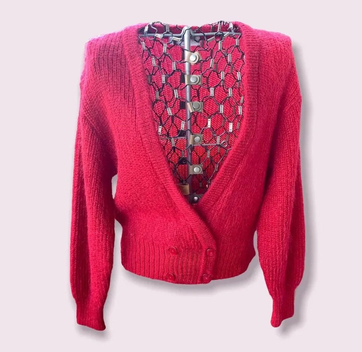 Vintage Vintage St Michael Mohair Cardigan Women’s Sweater Size L / US 10 / IT 46 - 1 Thumbnail