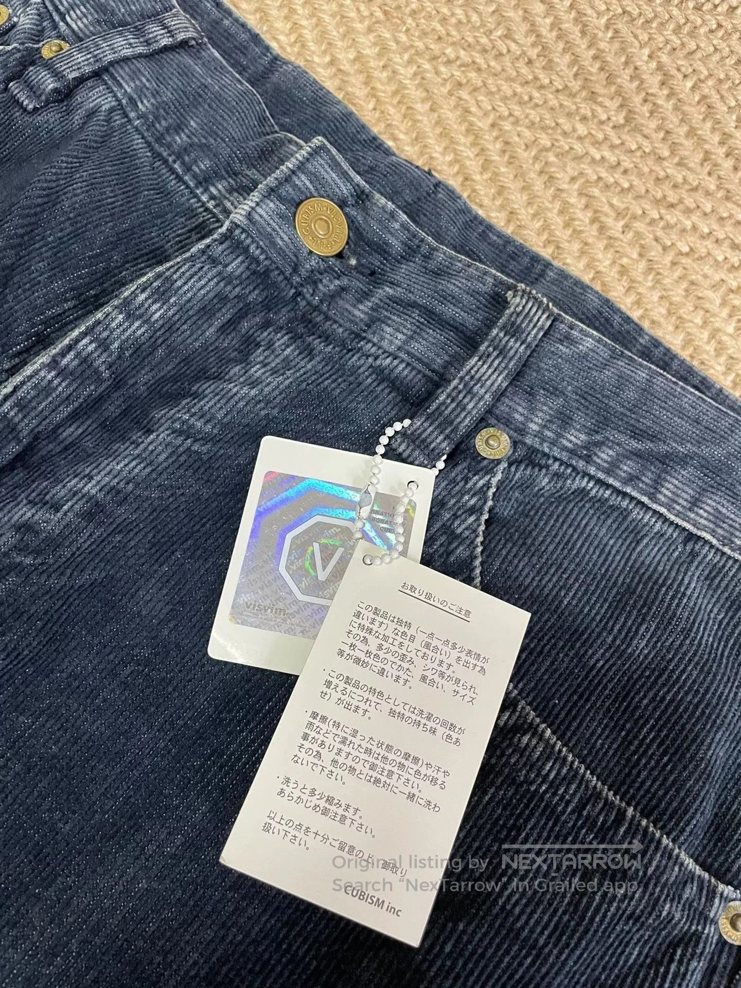 Visvim VISVIM FULXUS KANO Indigo Washed Corduroy Pants. Size US 34 / EU 50 - 5 Thumbnail