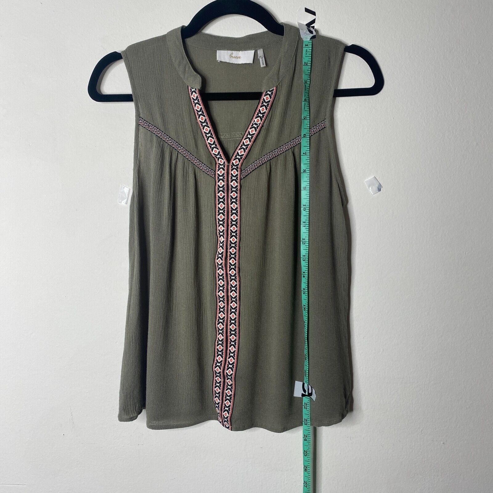Other Braeve Olive Green Aztec Print Sleeveless Flowy Blouse S Size S / US 4 / IT 40 - 10 Thumbnail