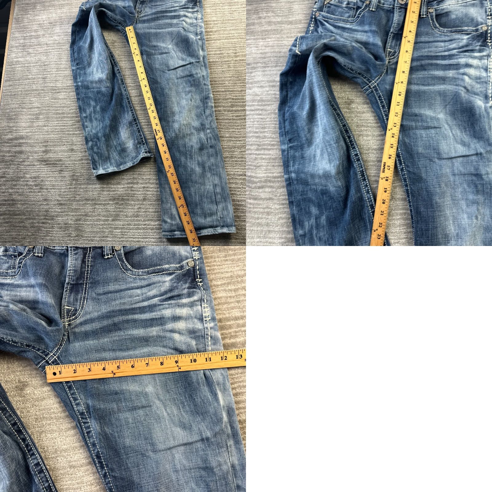 Vintage VINTAGE Buckle Buckle Salvage Jeans 33x31 Blue Denim Pants 5-Pocket Design Denim | Buckle Size US 33 - 8 Thumbnail