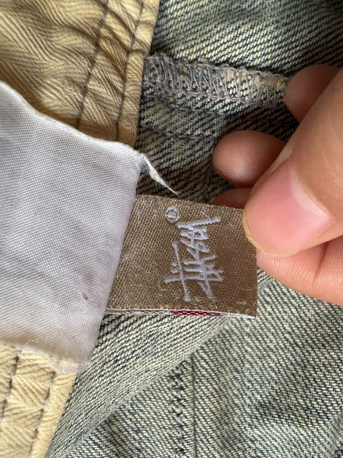 Stussy Vintage Stussy Rusty Mud Wash Rip Buckle Back Baggy Jean Size US 35 - 10 Thumbnail