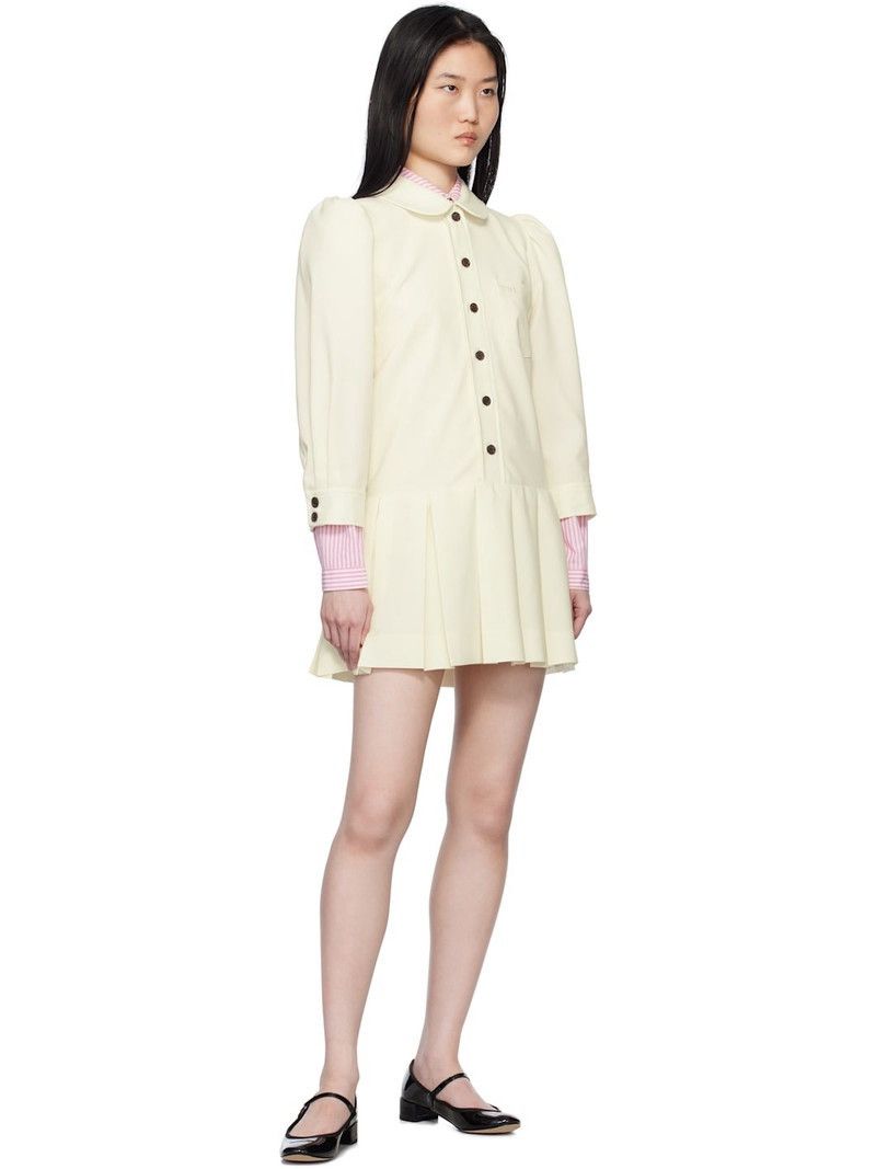 Sandy Liang Sandy Liang Off-White Somm Minidress NWT Size XS / US 0-2 / IT 36-38 - 2 Thumbnail