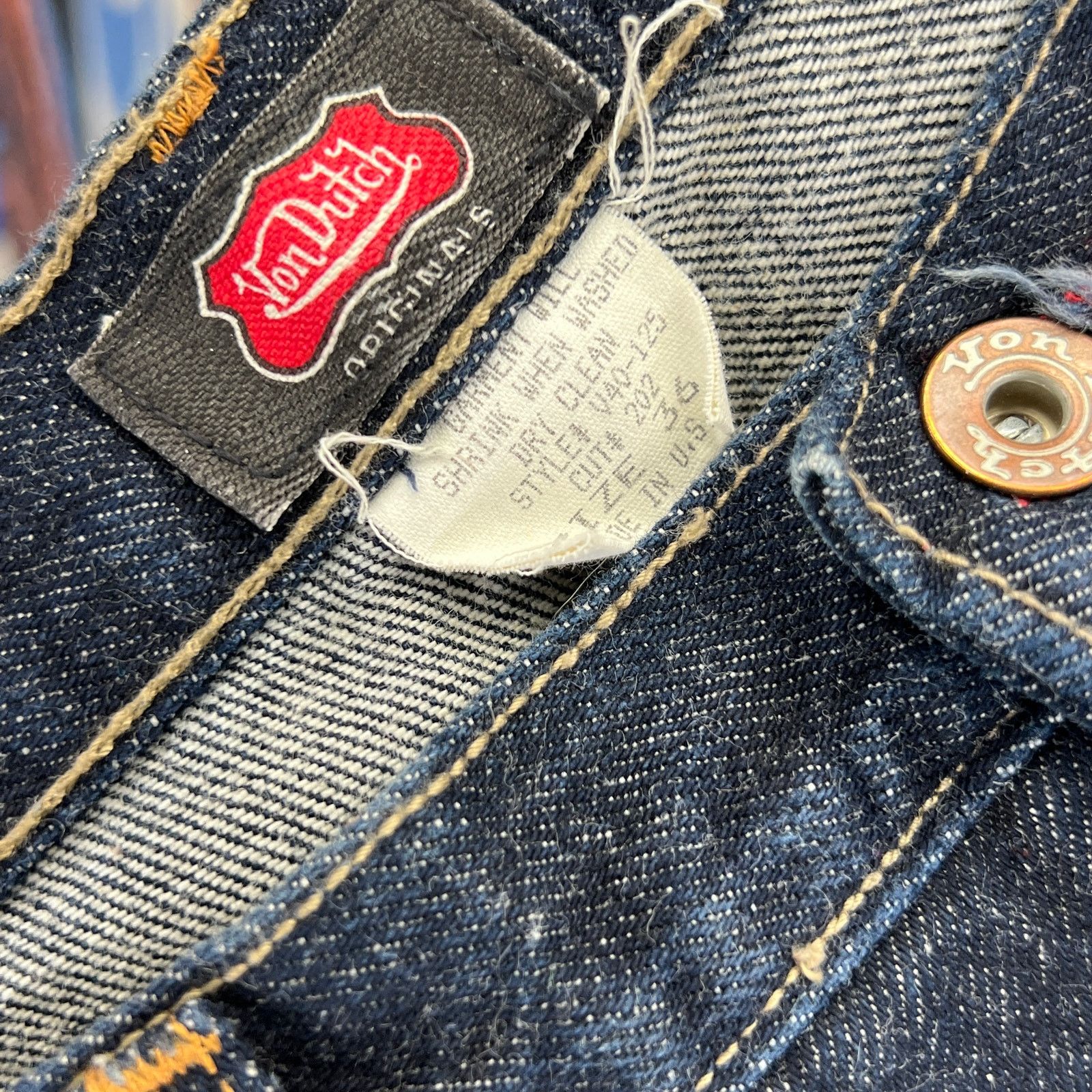 Vintage × Von Dutch Vintage Von Dutch Rare Screenprinted Rockabilly Flame Jeans Size US 36 / EU 52 - 5 Thumbnail