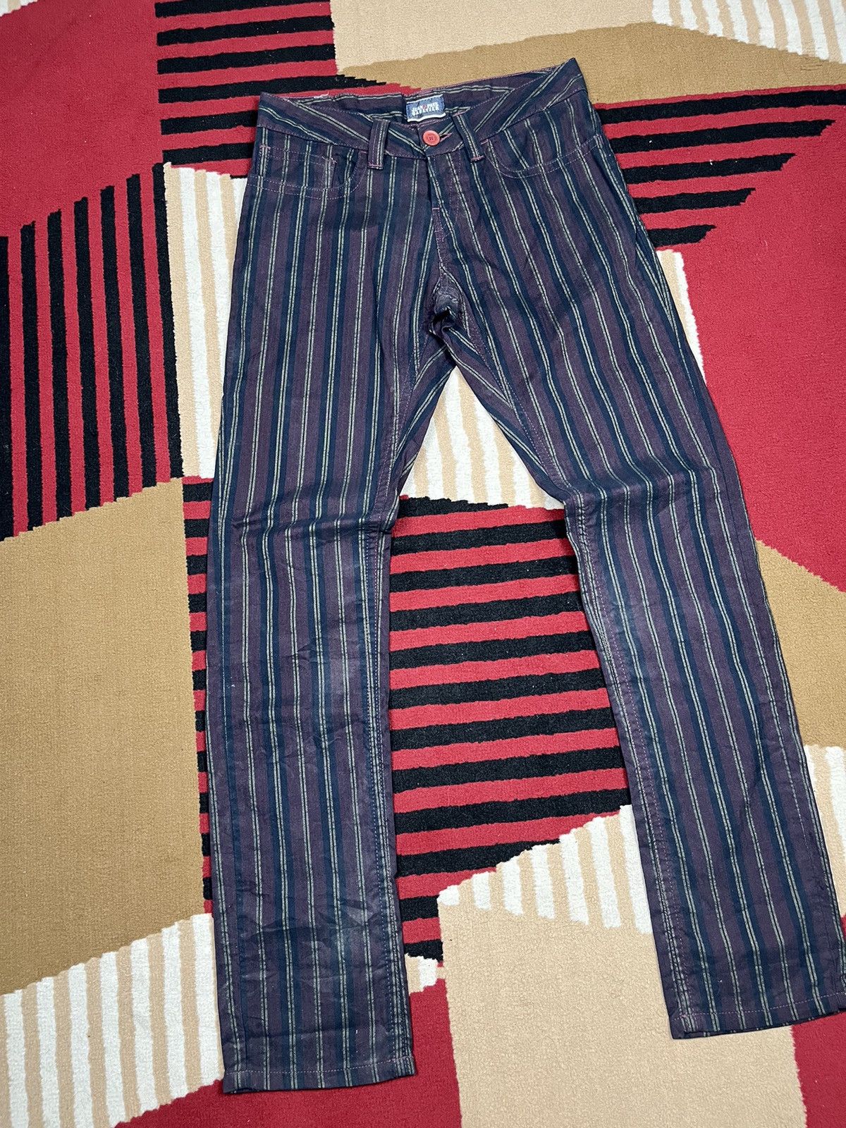 Jean Paul Gaultier Jean’s Paul Gaultier Streep Jeans Pants Size US 30 / EU 46 - 6 Thumbnail