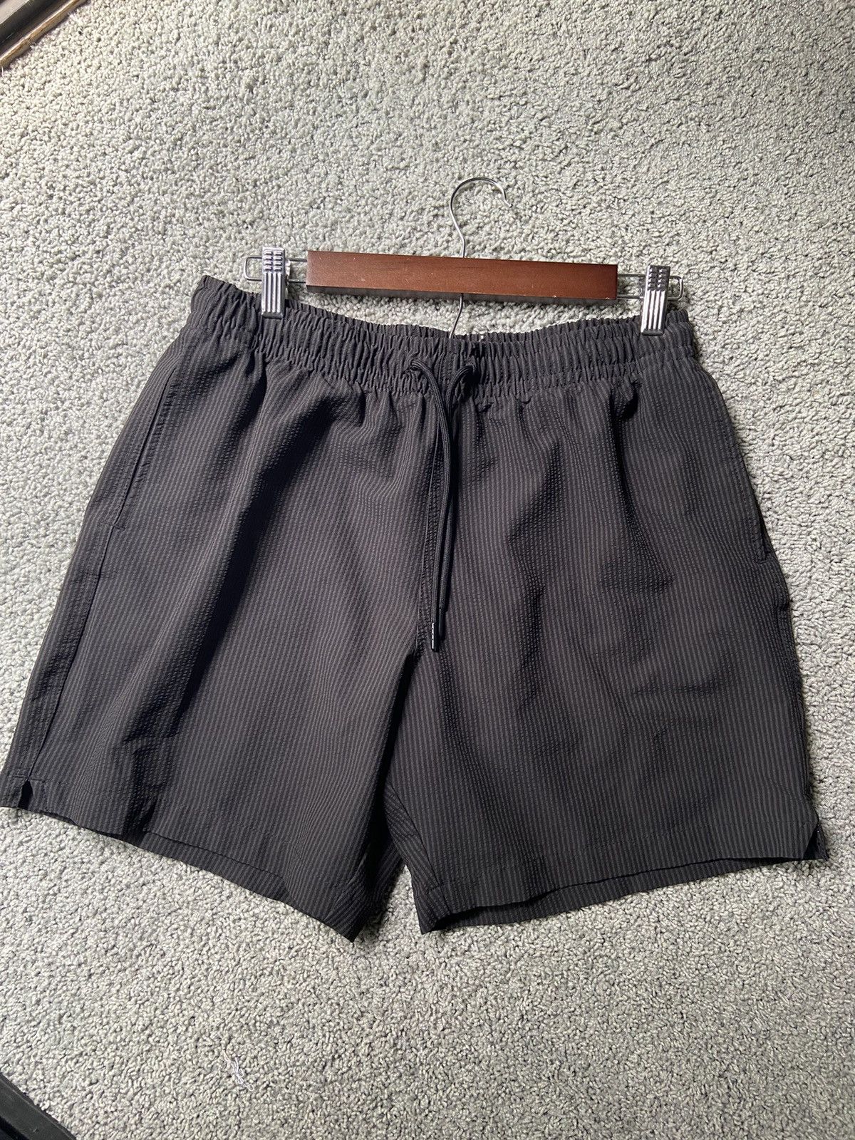 Abercrombie & Fitch × Vintage Seersucker Striped Swim Shorts Size US 33 - 1 Thumbnail
